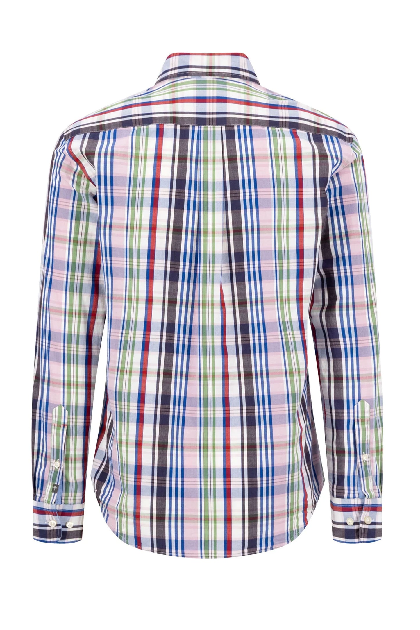 FYNCH-HATTON LONG SLEEVED SHIRT CRANBERRY RED CHECK