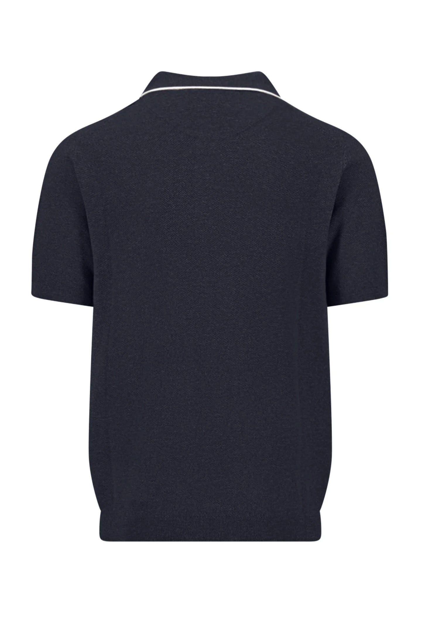 FYNCH-HATTON KNITTED POLO SHIRT NAVY