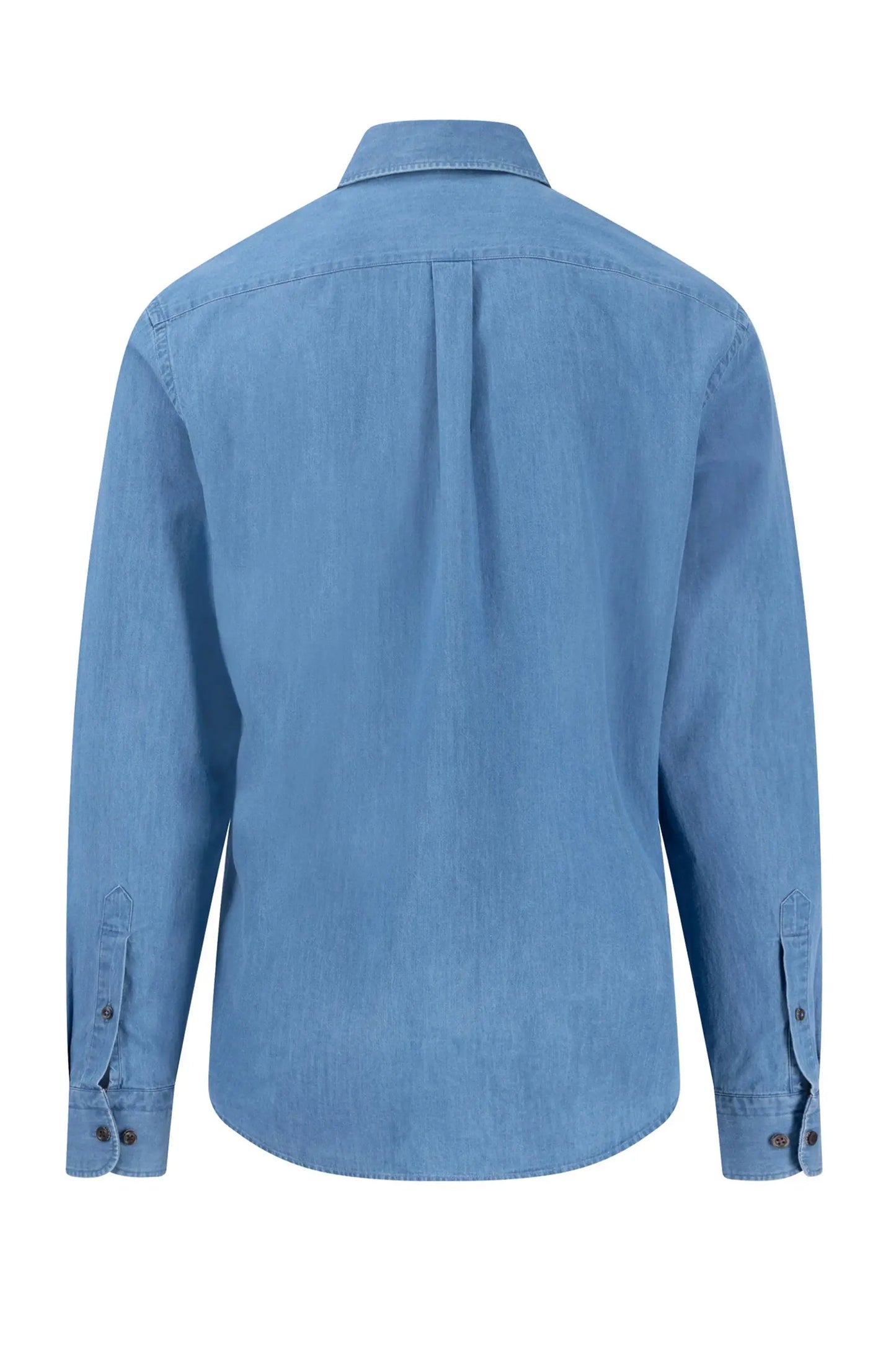 FYNCH-HATTON LONG SLEEVED DENIM SHIRT CRYSTAL BLUE Fynch-Hatton