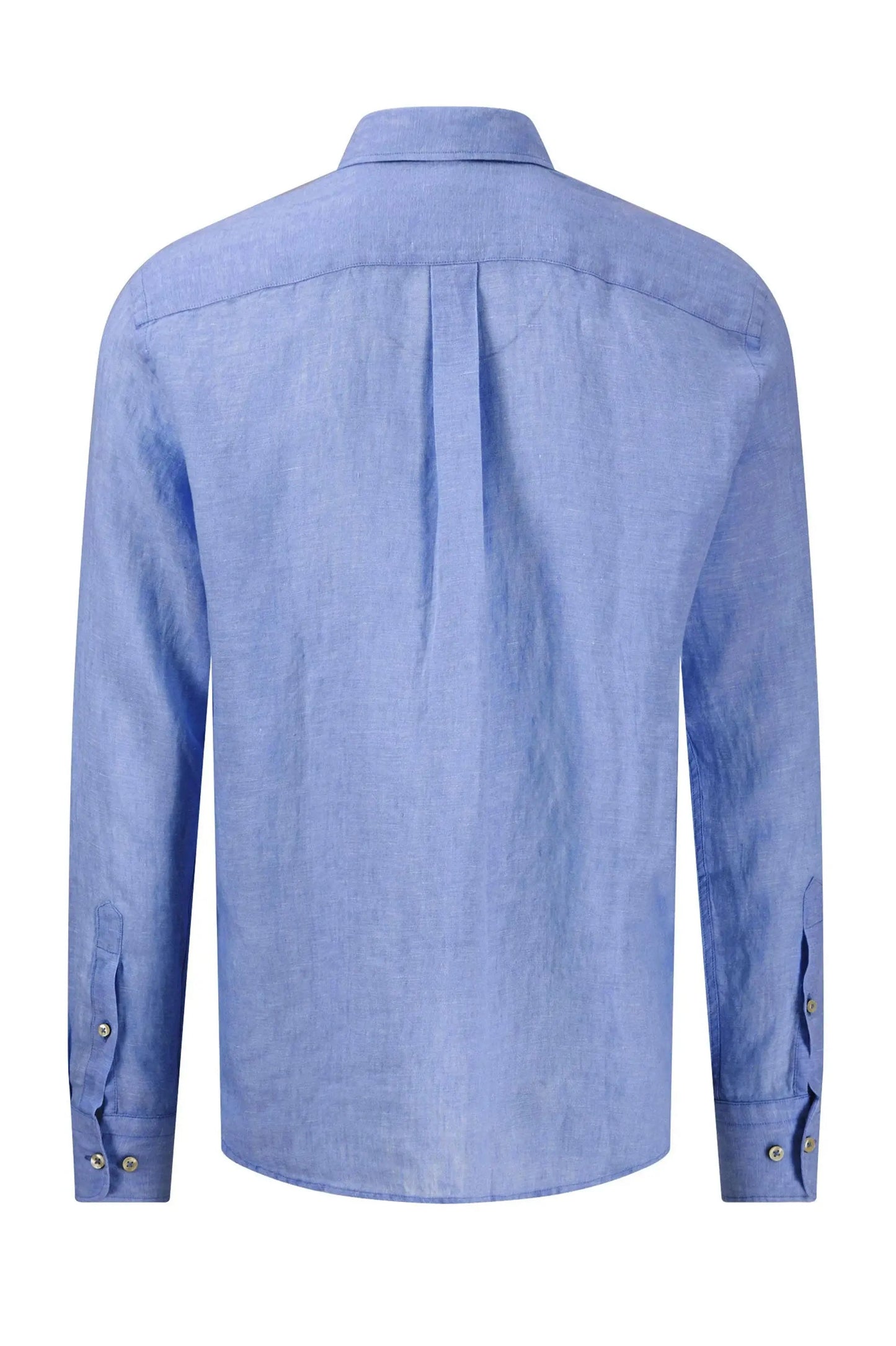 FYNCH-HATTON LONG SLEEVED LINEN SHIRT STRONG BLUE Fynch-Hatton