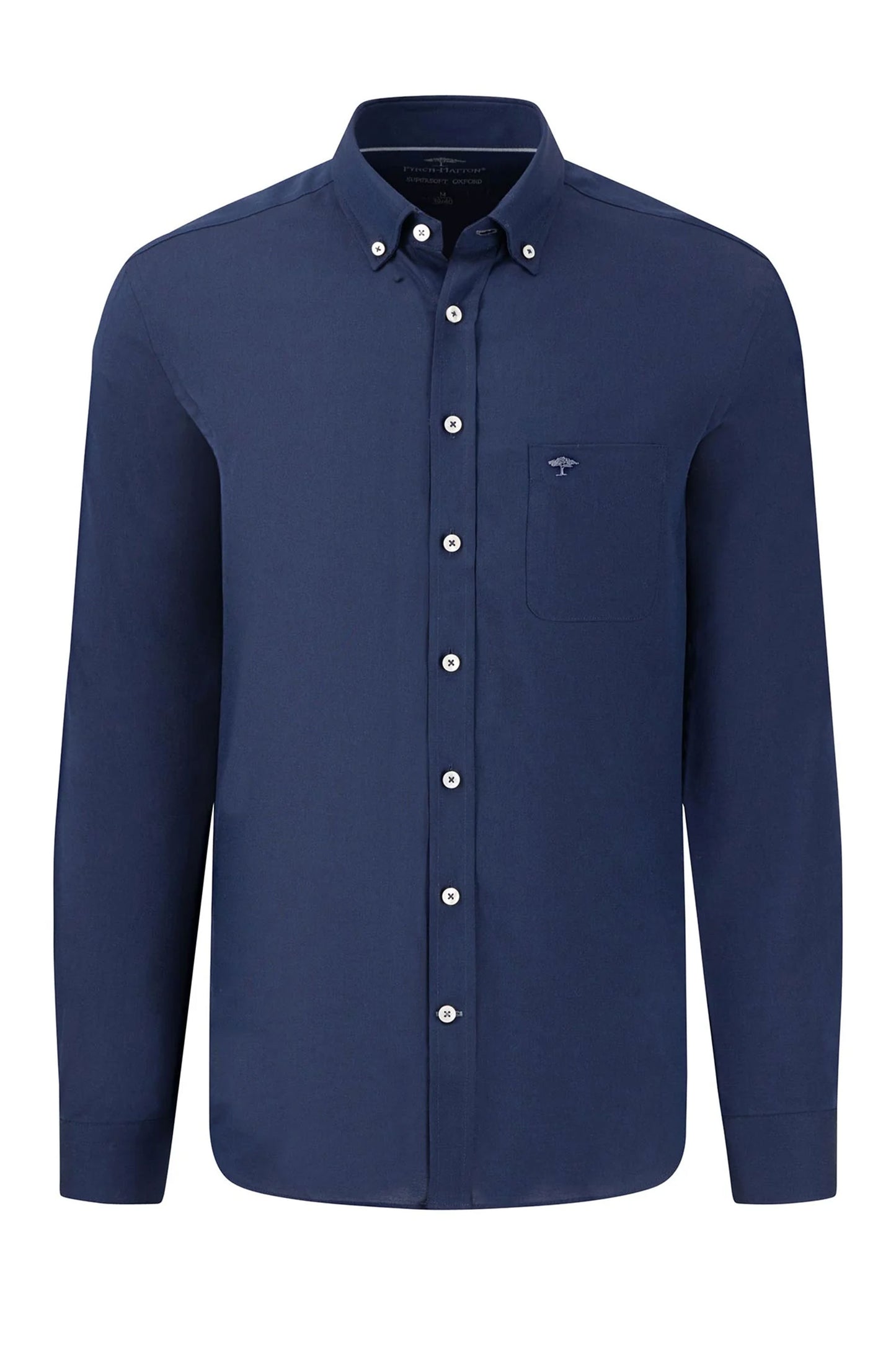 FYNCH-HATTON OXFORD LONG SLEEVE SHIRT NAVY