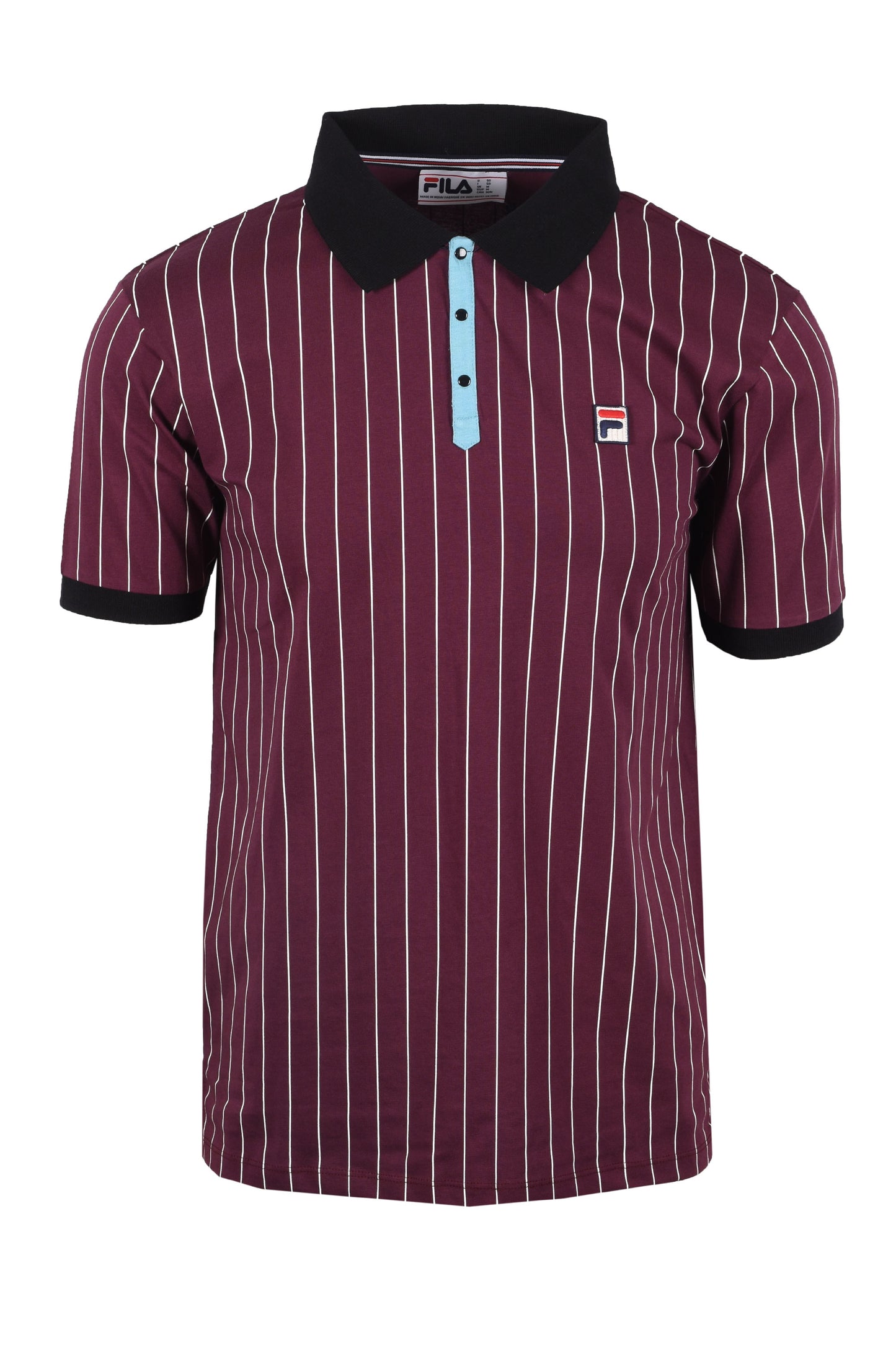 Fila Vintage BB1 Striped Polo Blue/Burgundy