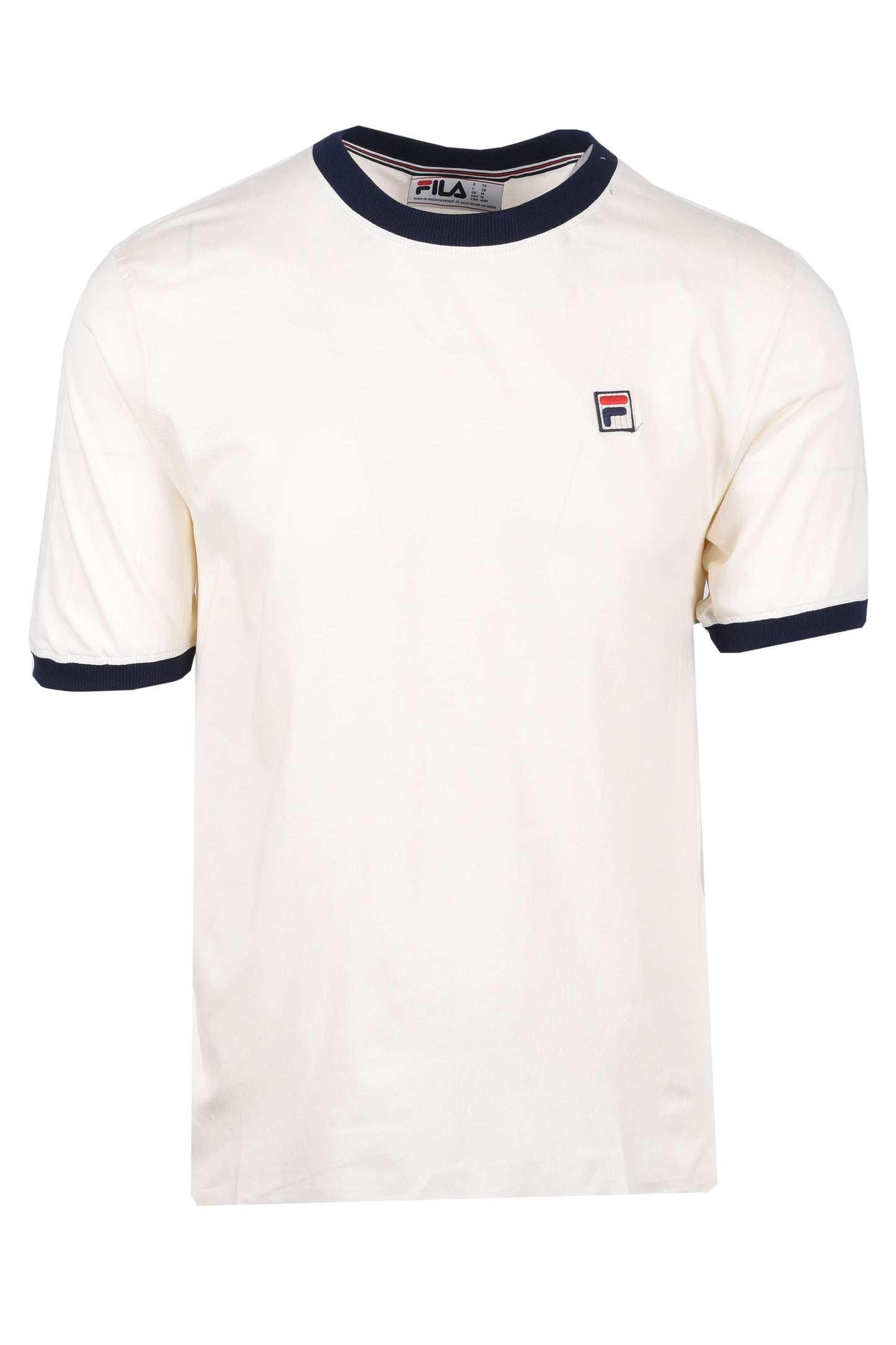 Fila Vintage Marconi Essential Ringer T-Shirt Gardenia/Fila Navy