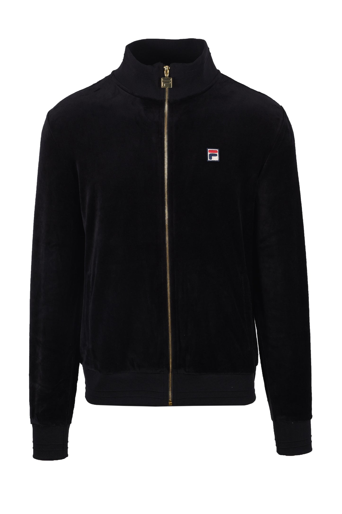 Fila Vintage Nero Velour Track Top Black