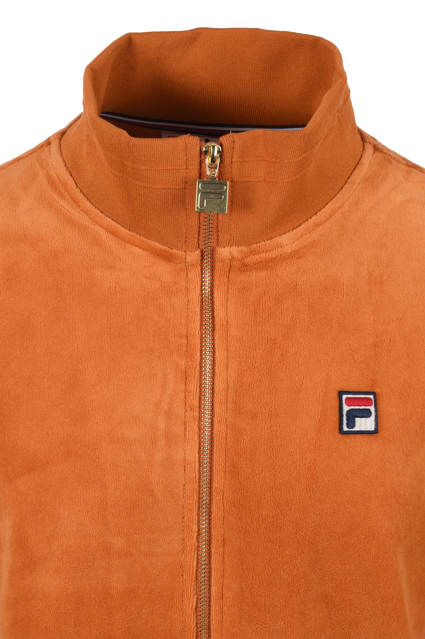 Fila Vintage Nero Velour Track Top Pumpkin Spice