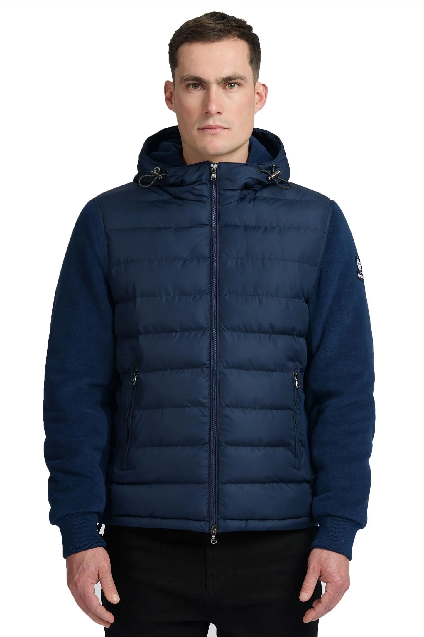 SANDBANKS OUTLANDER POLAR FLEECE HOODED HYBRID JACKET NAVY Sandbanks