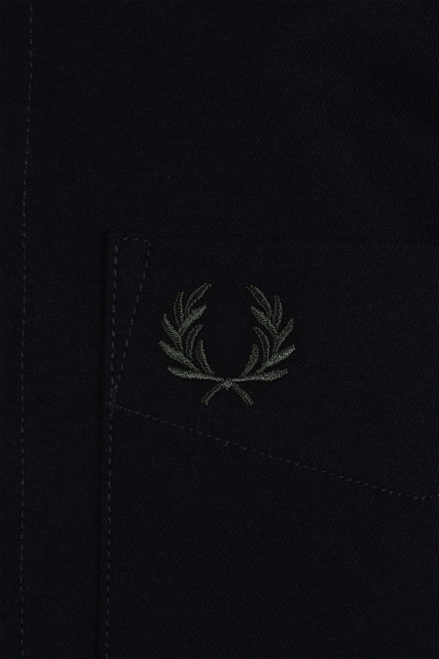 Fred Perry Brushed Twill Overshirt Black Fred Perry