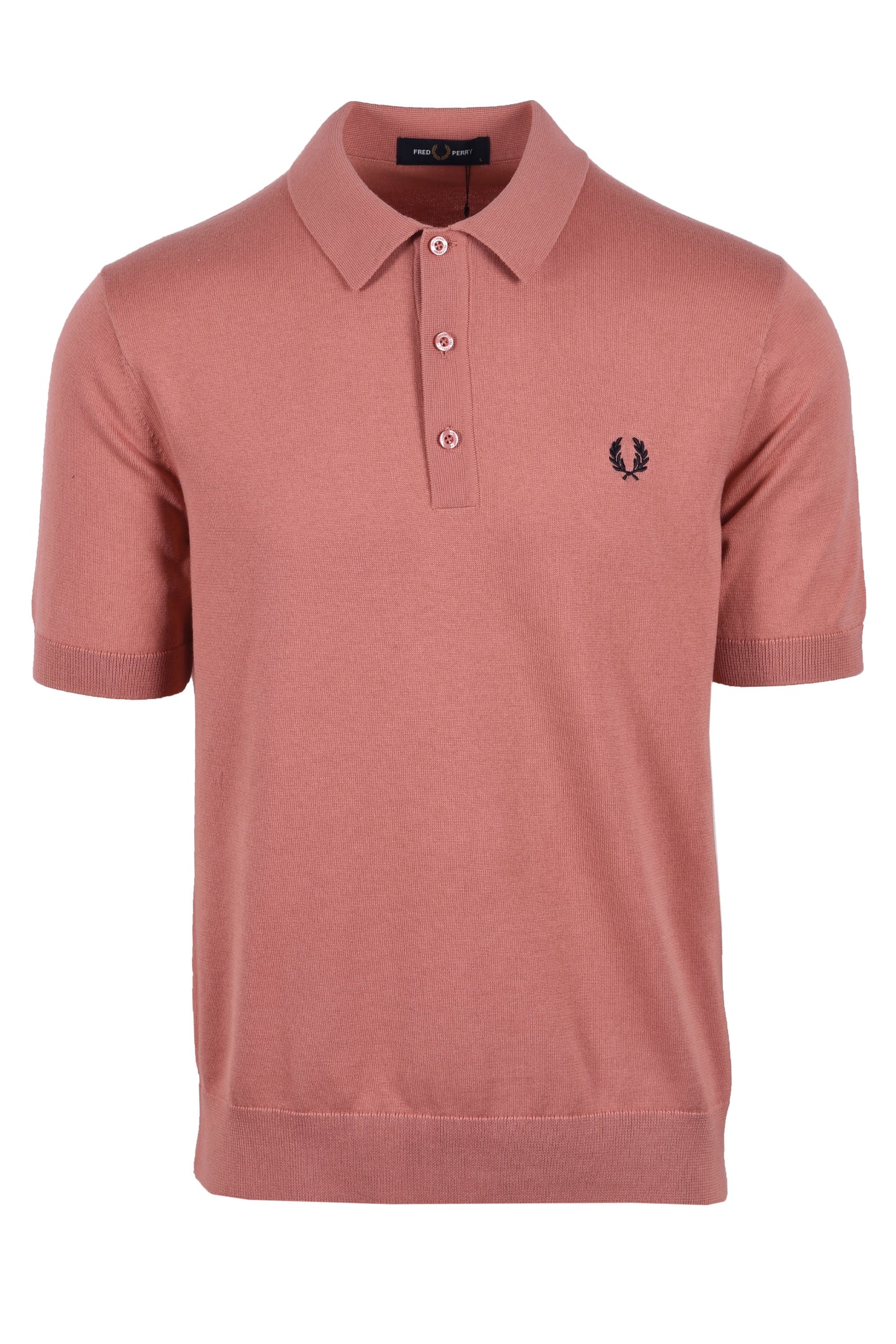 Fred Perry Cotton Knitted Polo Putty Pink