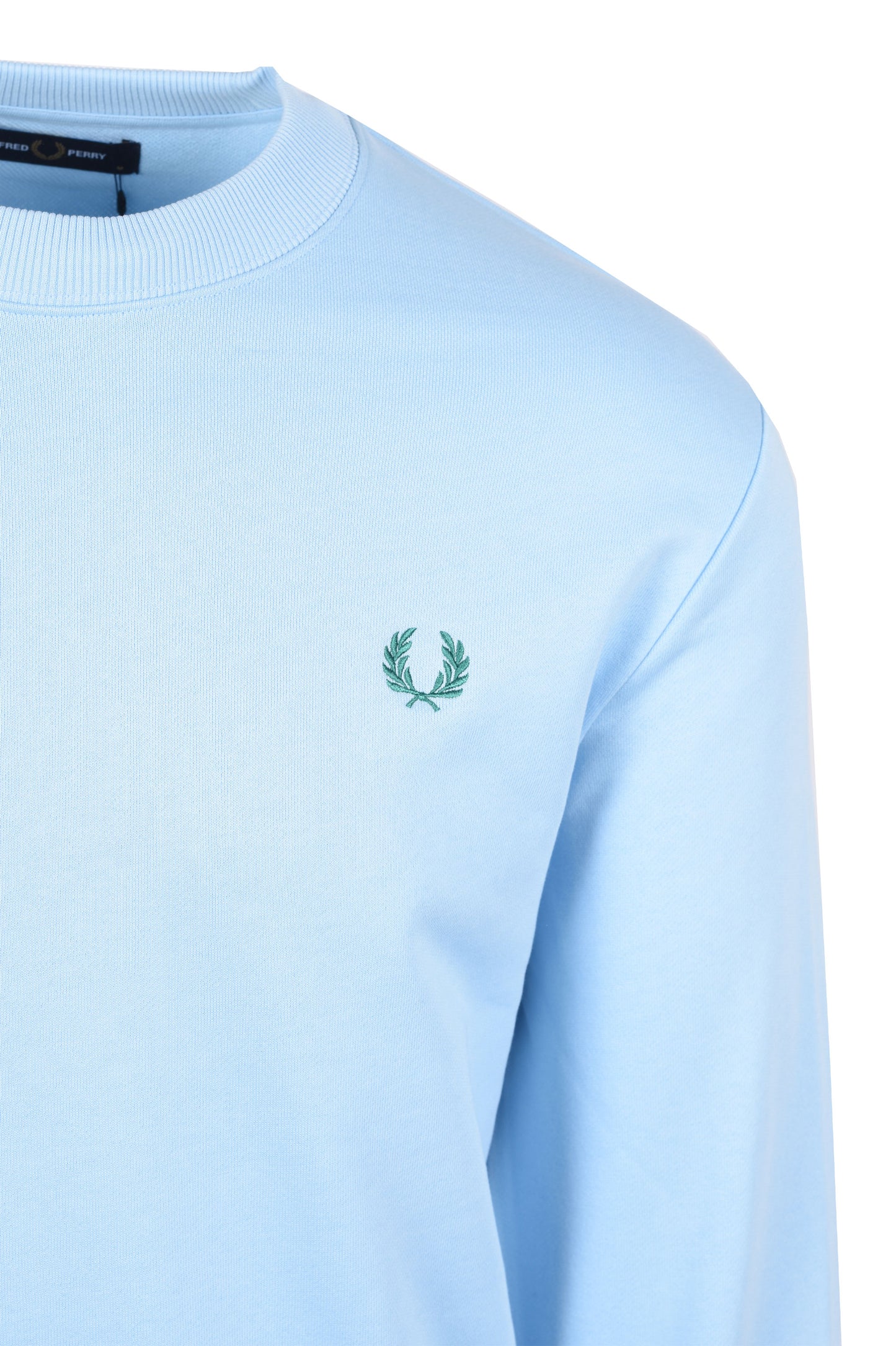 Fred Perry Crew Neck Sweatshirt Track Blue/Burnt Red/Green