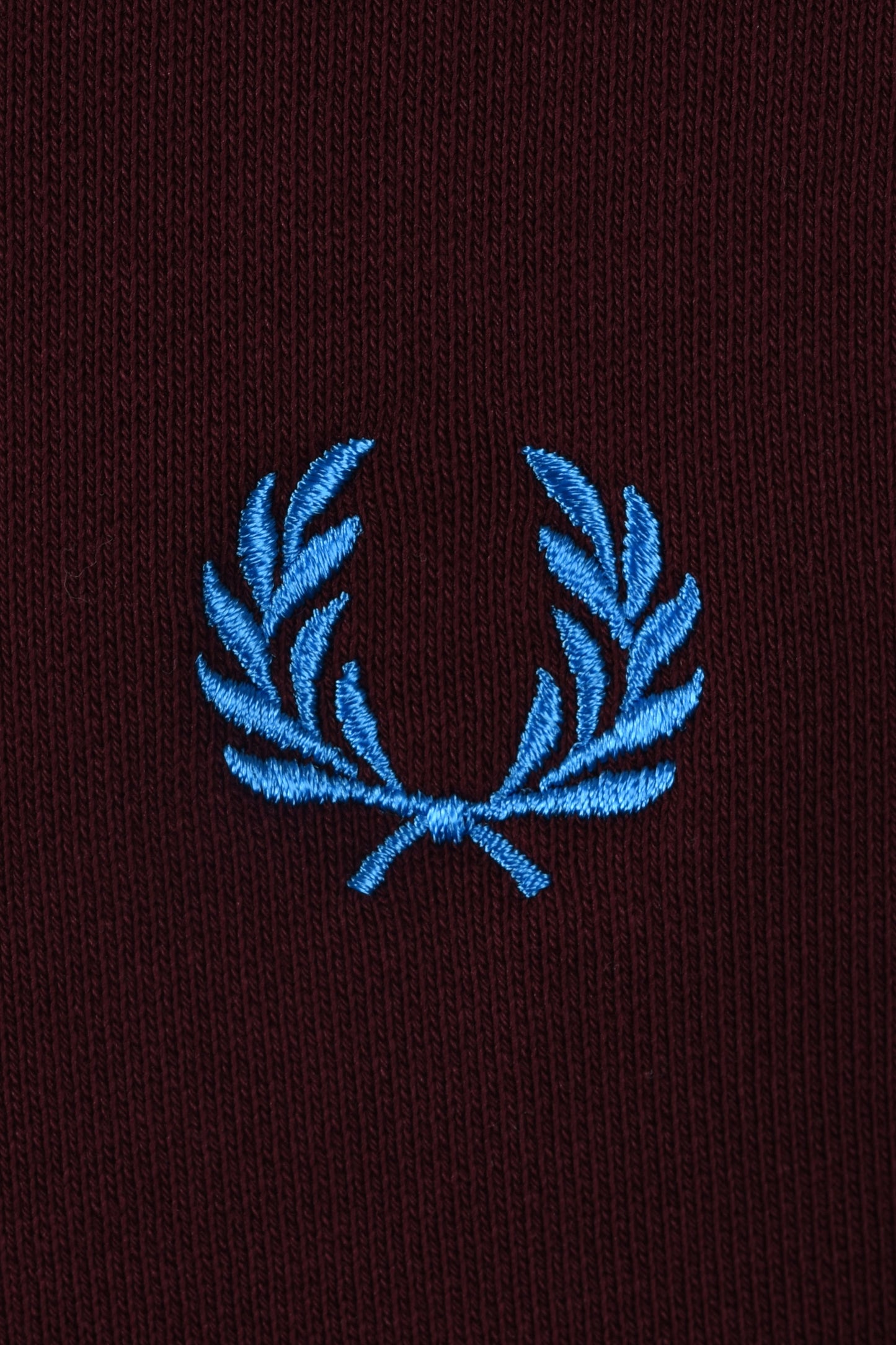 Fred Perry Half Zip Sweatshirt Oxblood/Ecru/Court Blue