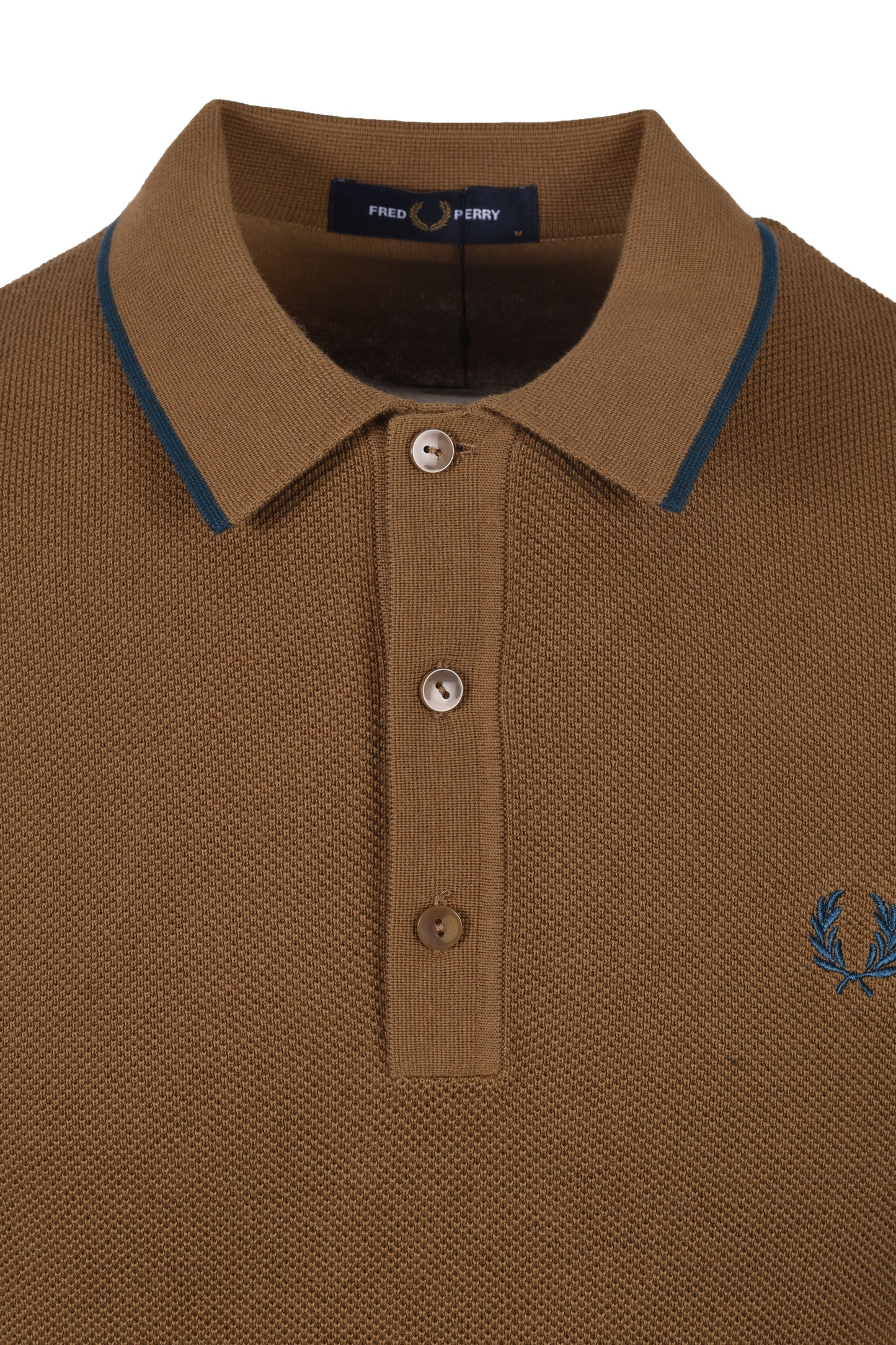 Fred Perry Pique Knitted Polo Shaded Stone