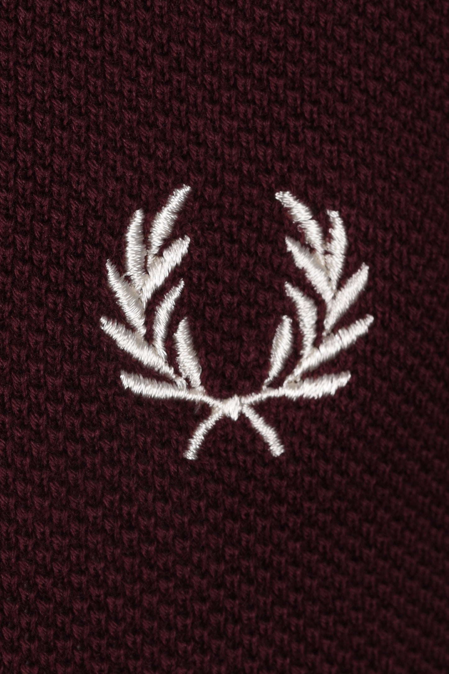 Fred Perry Pique Knitted Polo Shirt Oxblood