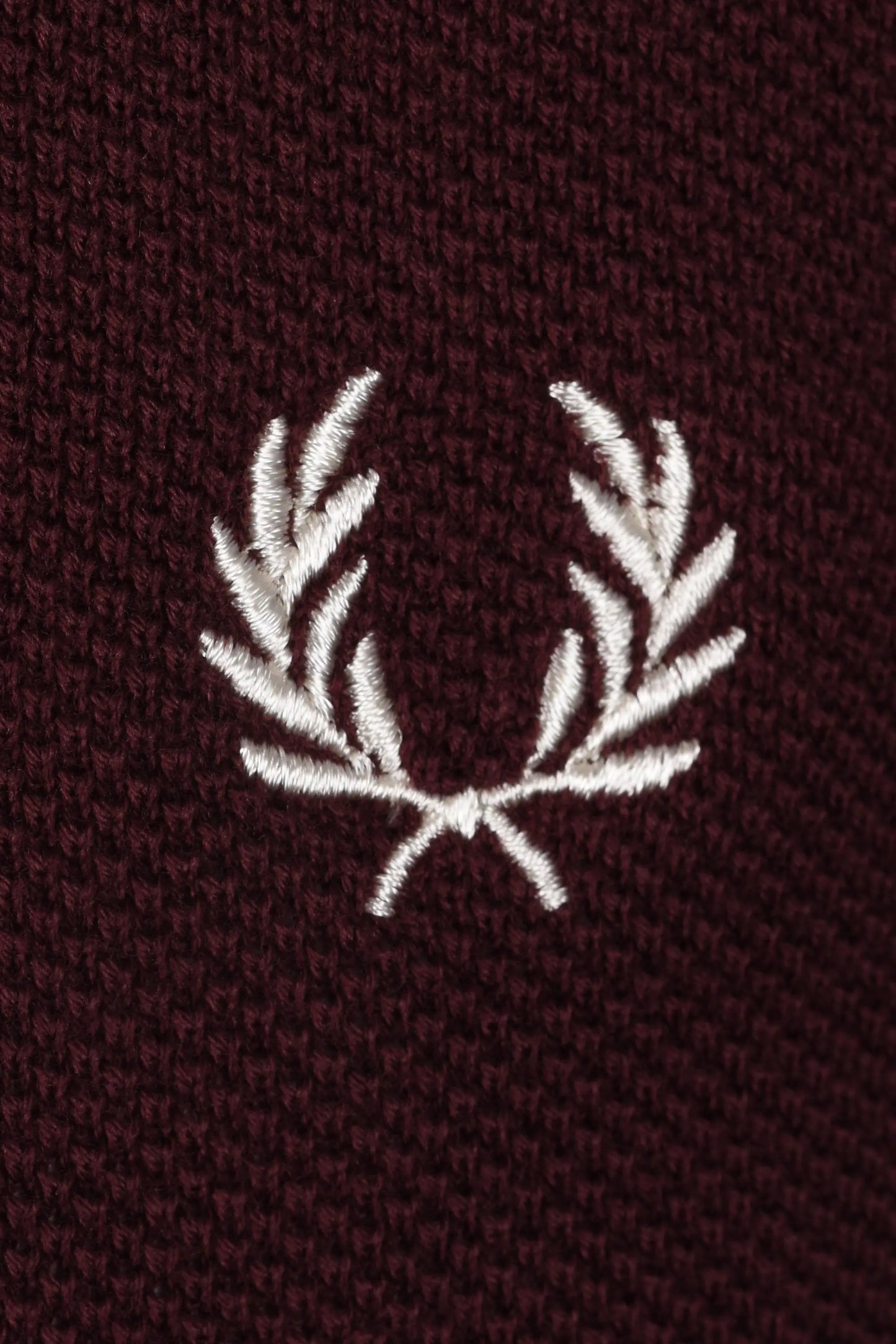 Fred Perry Pique Knitted Polo Shirt Oxblood Fred Perry