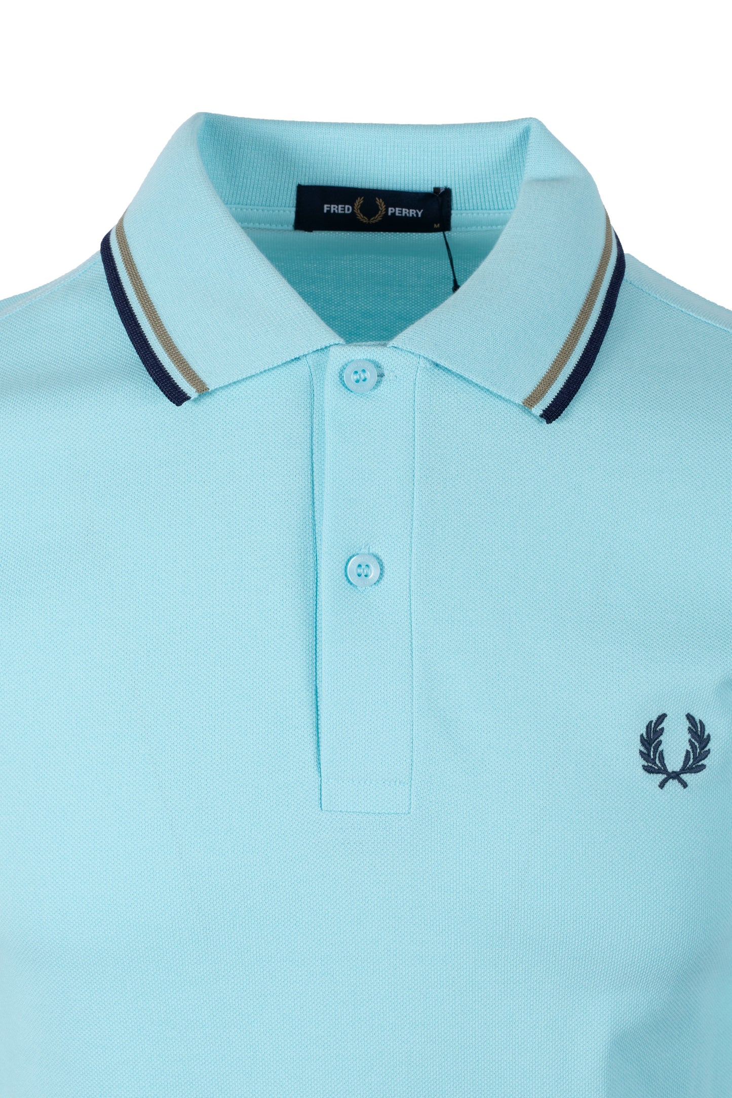 Fred Perry Twin Tipped Polo Mint Blue/Olive Mint