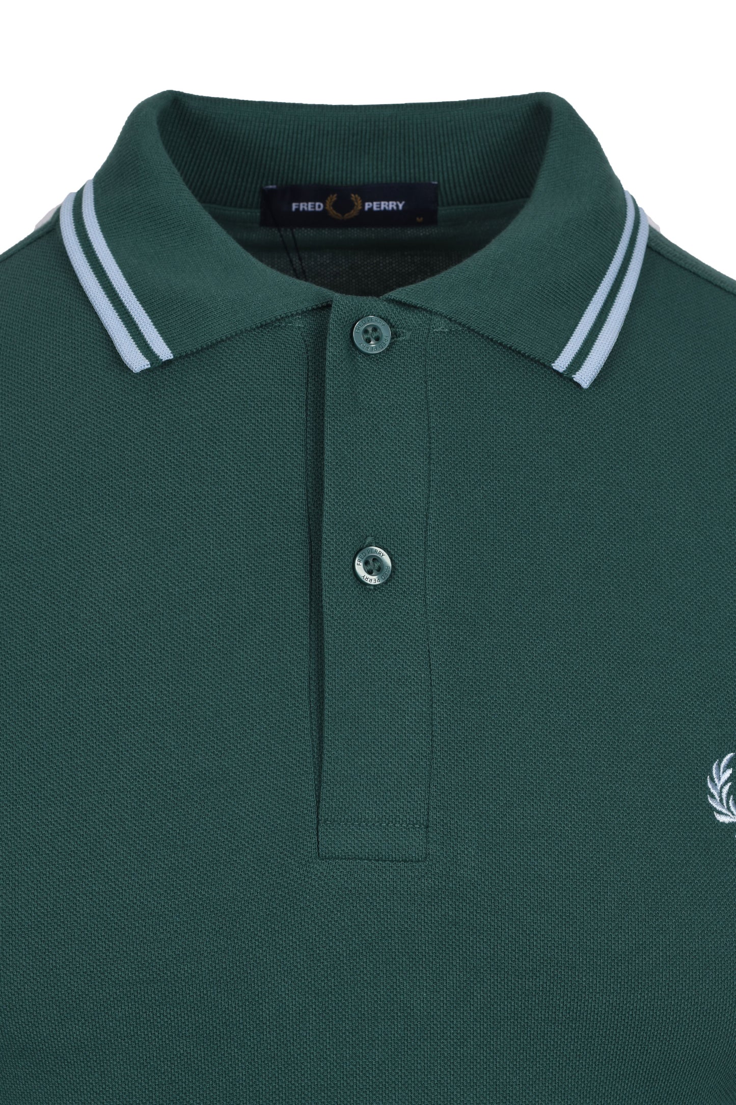 Fred Perry Twin Tipped Polo Sport Green/Track Blue