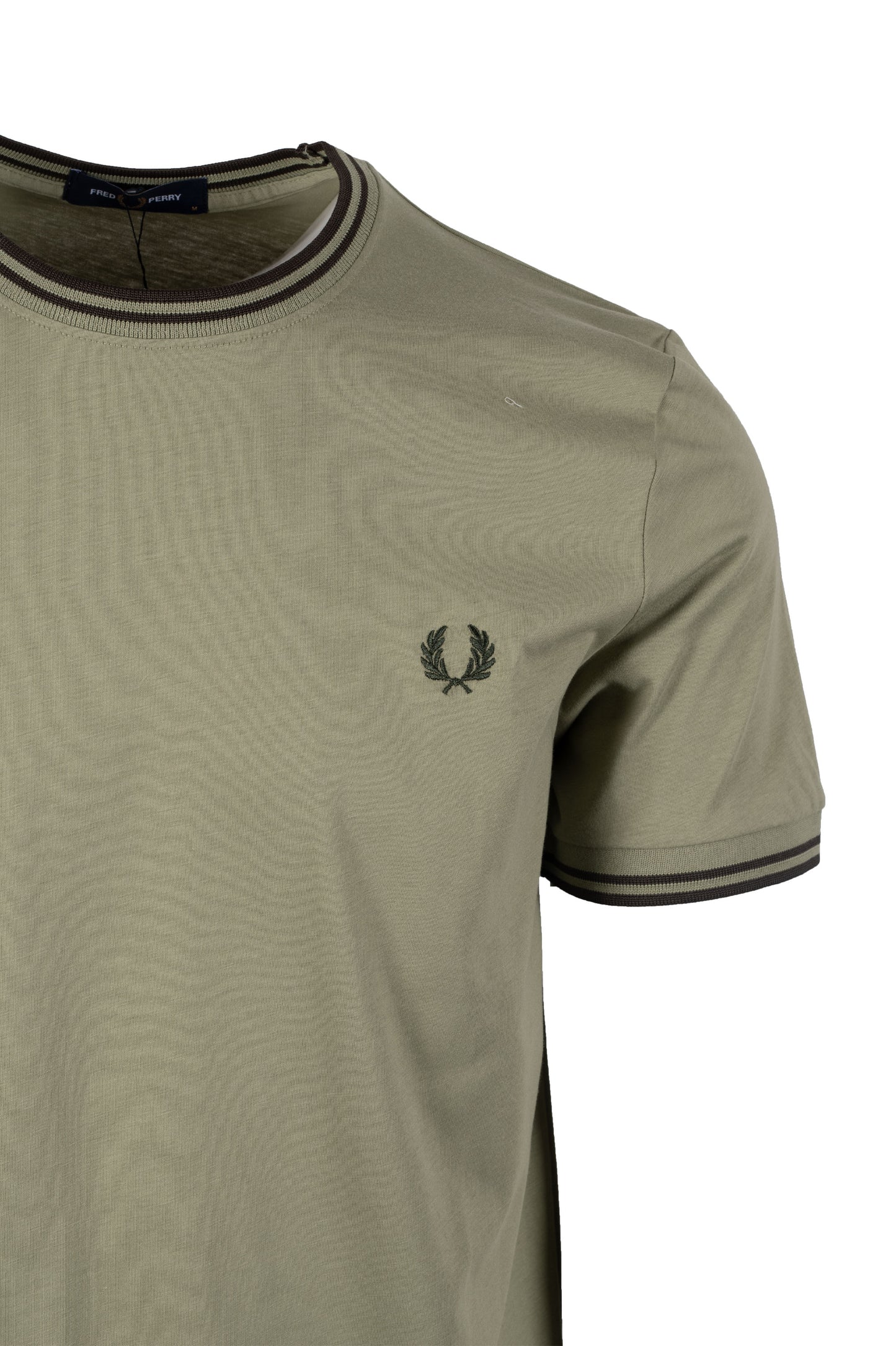 Fred Perry Twin Tipped T-Shirt Olive Mint/Night Green