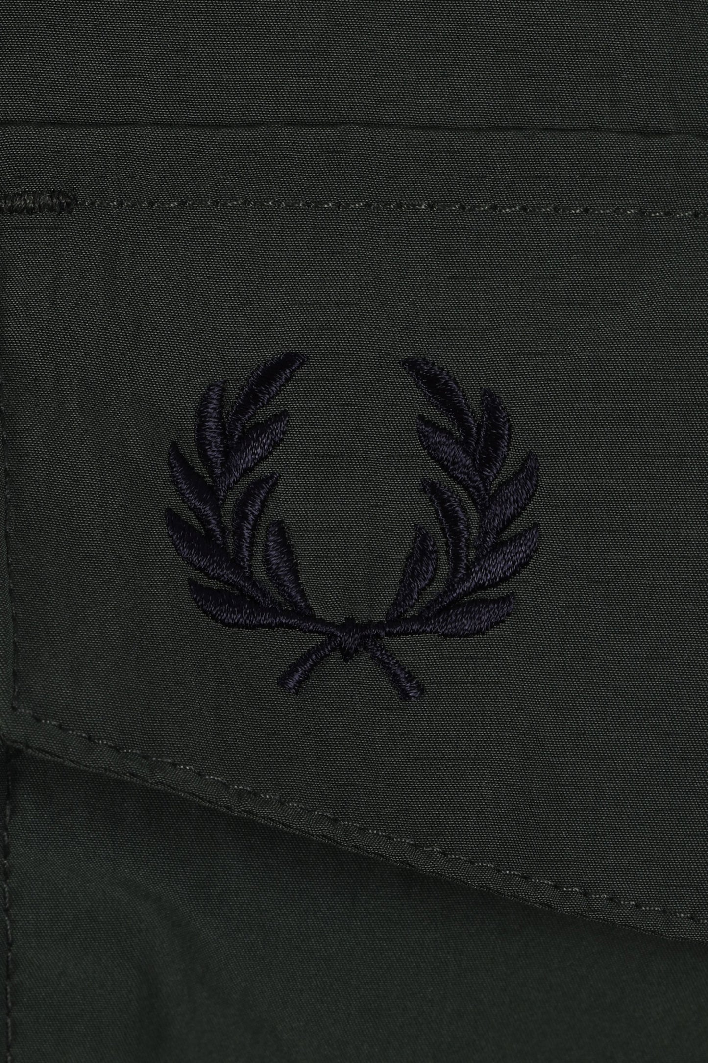 Fred Perry Zip Through Overshirt Court Green