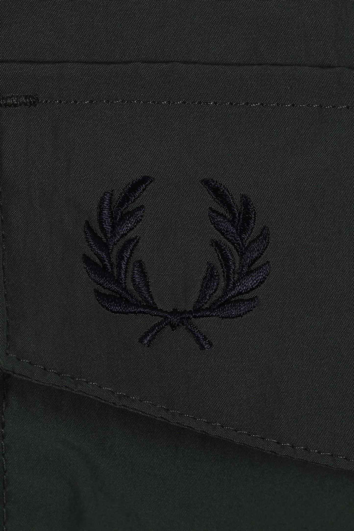 Fred Perry Zip Through Overshirt Court Green Fred Perry