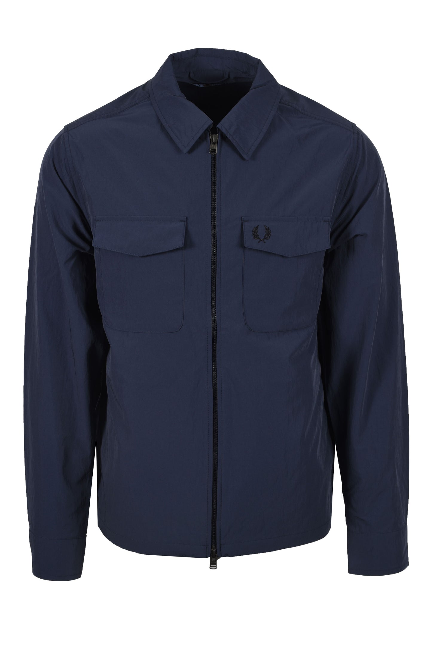 Fred Perry Zip Through Overshirt Dark Airforce