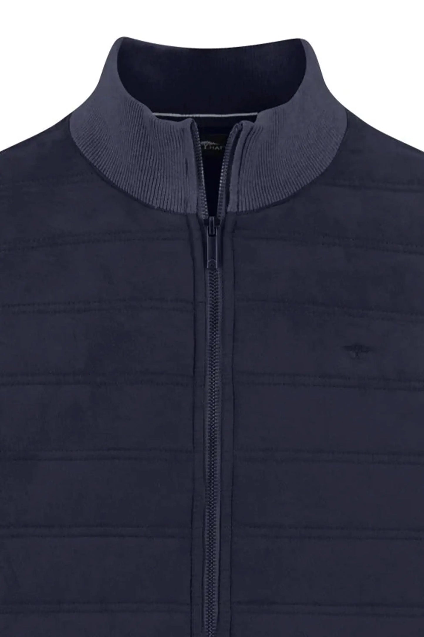 Fynch-Hatton Full-Zip Knitwear Navy Fynch-Hatton