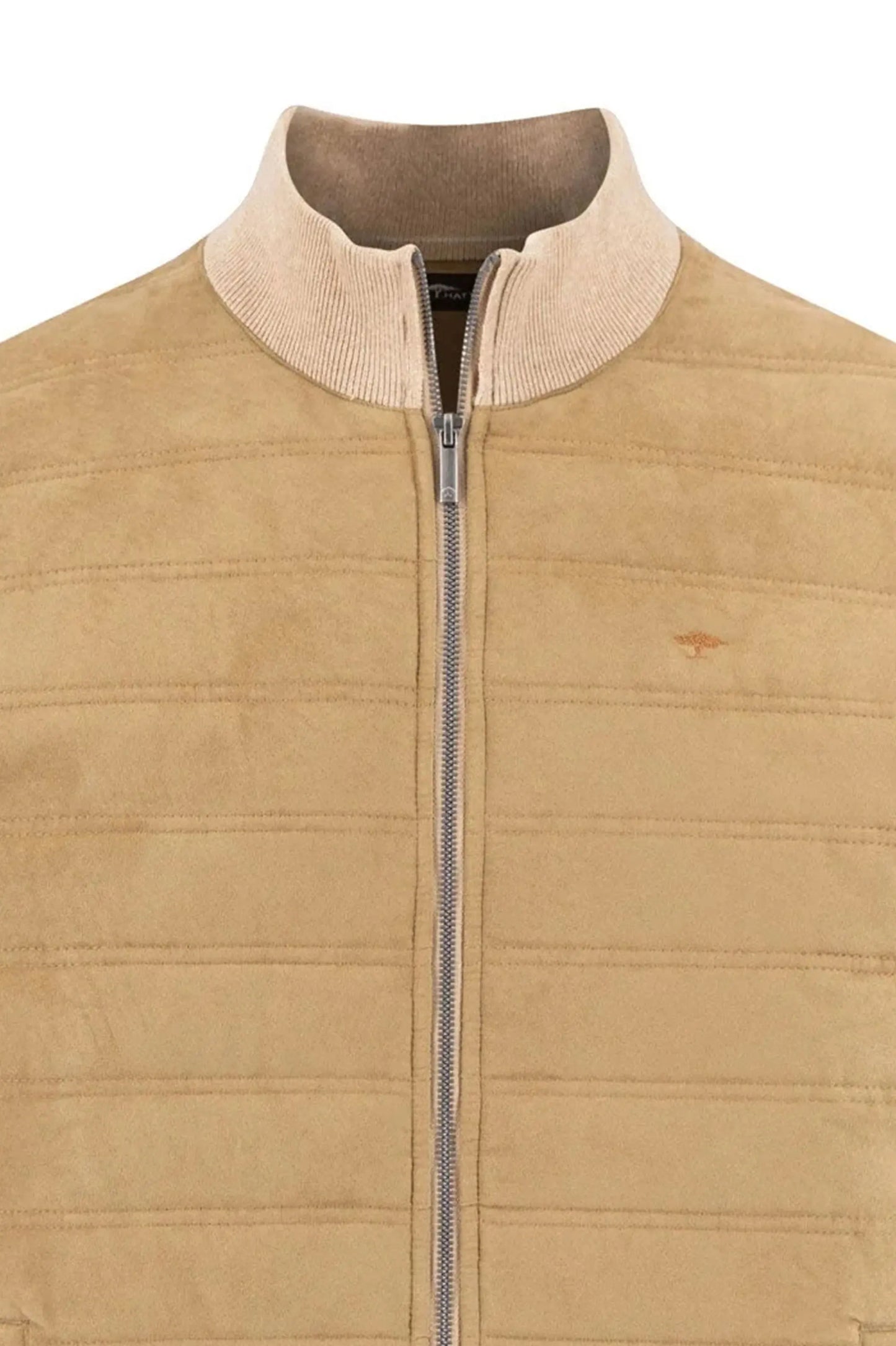 Fynch-Hatton Full-Zip Knitwear Taupe Fynch-Hatton