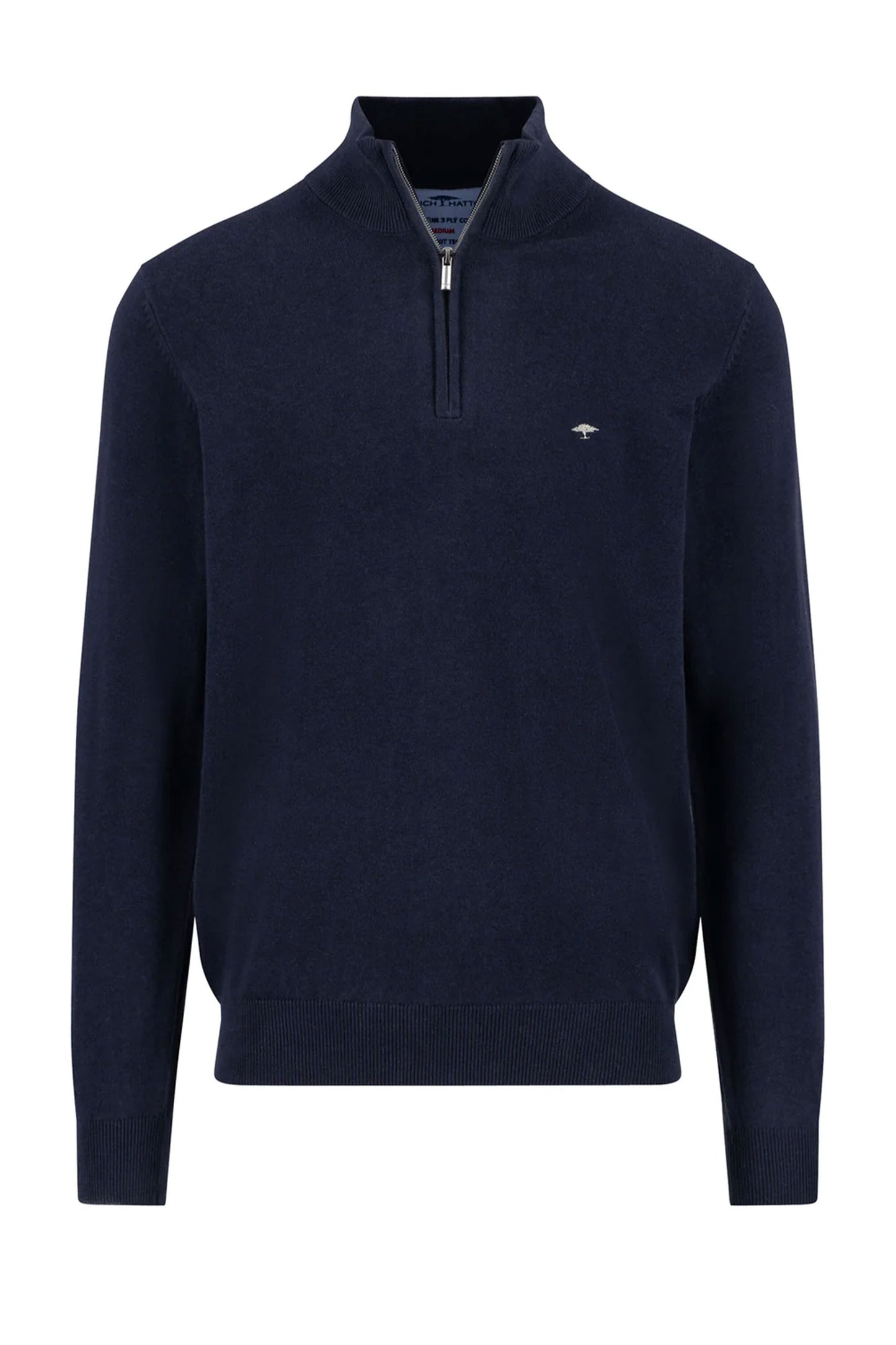 Fynch-Hatton Half Zip Knitwear Navy