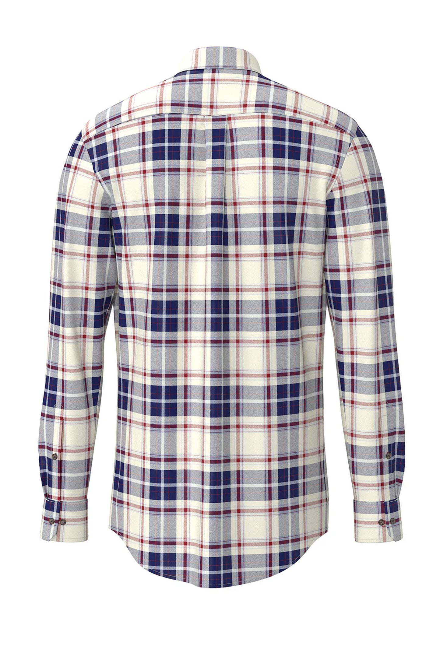 Fynch-Hatton Long Sleeve Checked Shirt Garnet Red