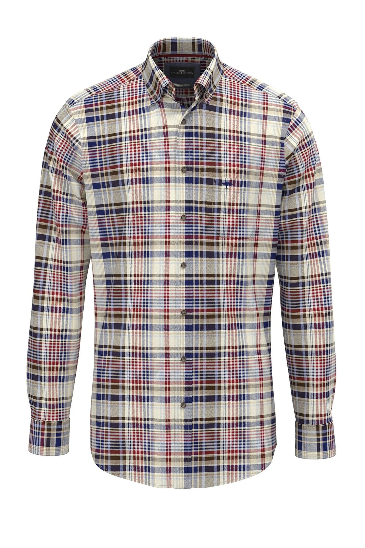Fynch-Hatton Long Sleeve Shirt Garnet Red