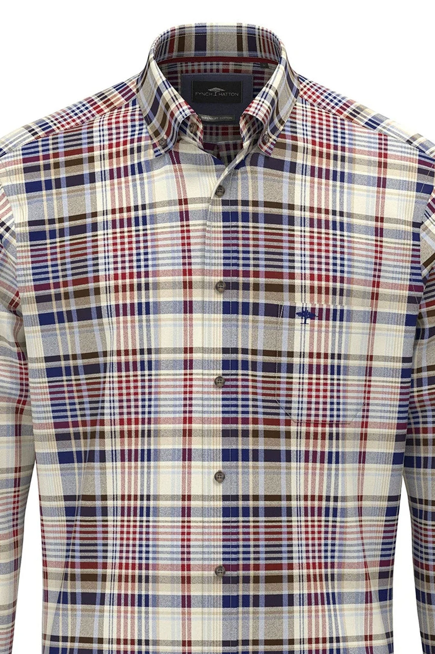 Fynch-Hatton Long Sleeve Shirt Garnet Red