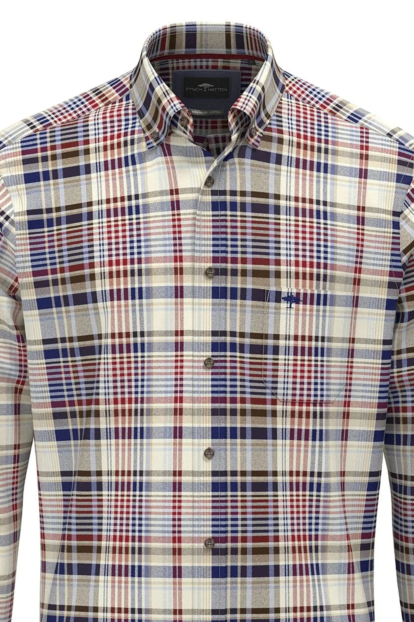 Fynch-Hatton Long Sleeve Shirt Garnet Red Fynch-Hatton