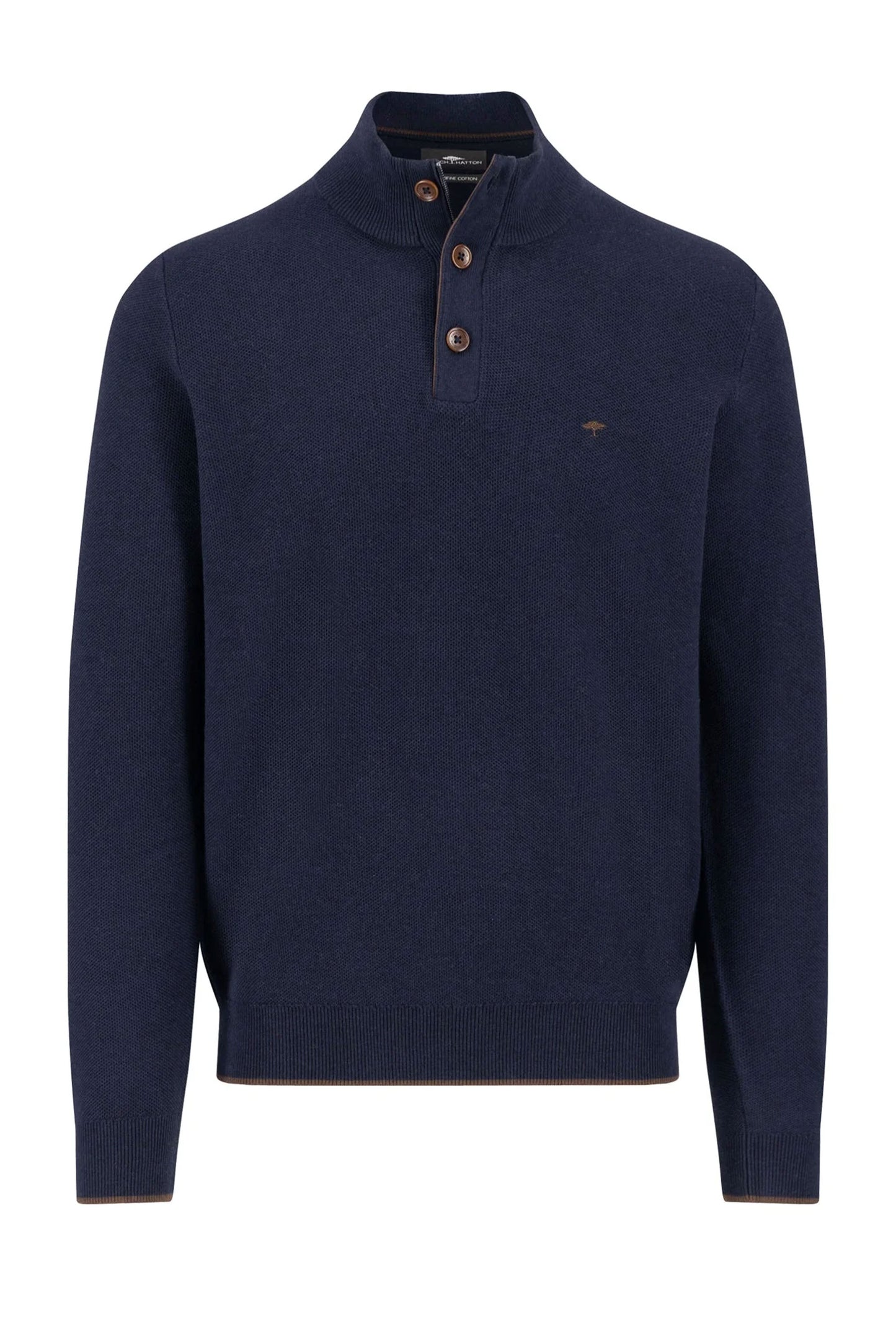 Fynch-Hatton Troyer Button Knitwear Navy