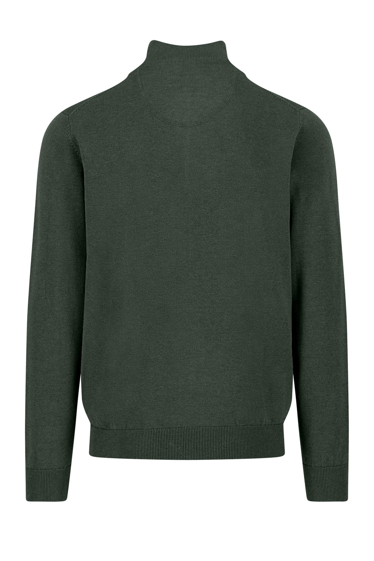 Fynch-Hatton Troyer Half Zip Knitwear Dark Ivy