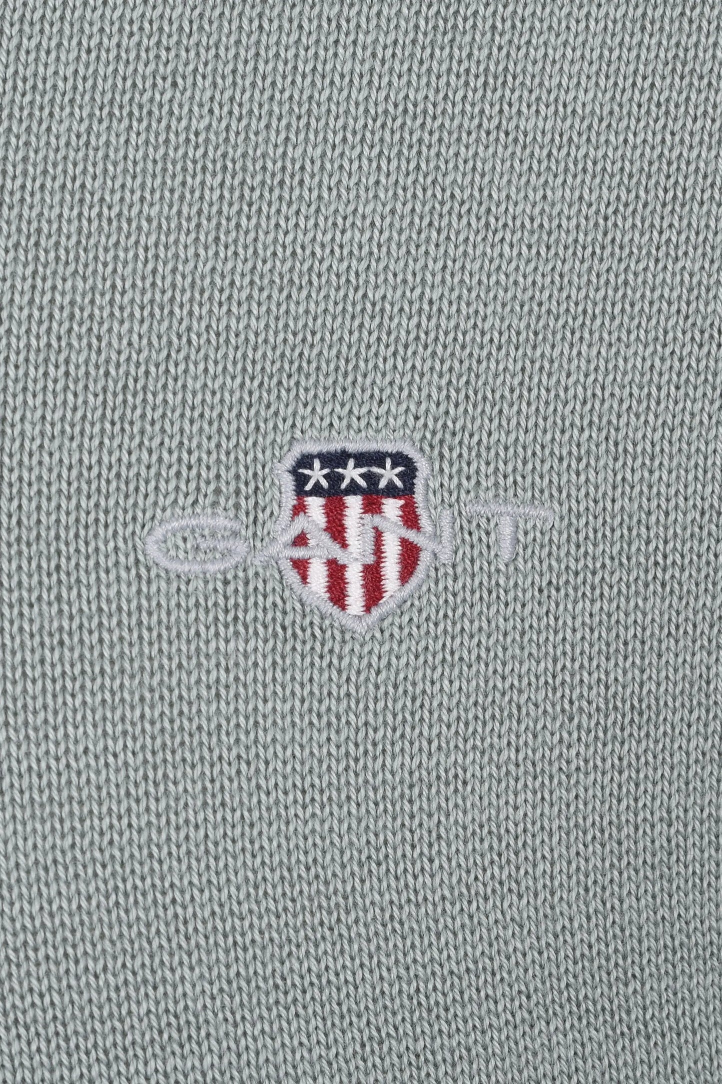 GANT CLASSIC COTTON HALF ZIP CERAMIC GREY Gant