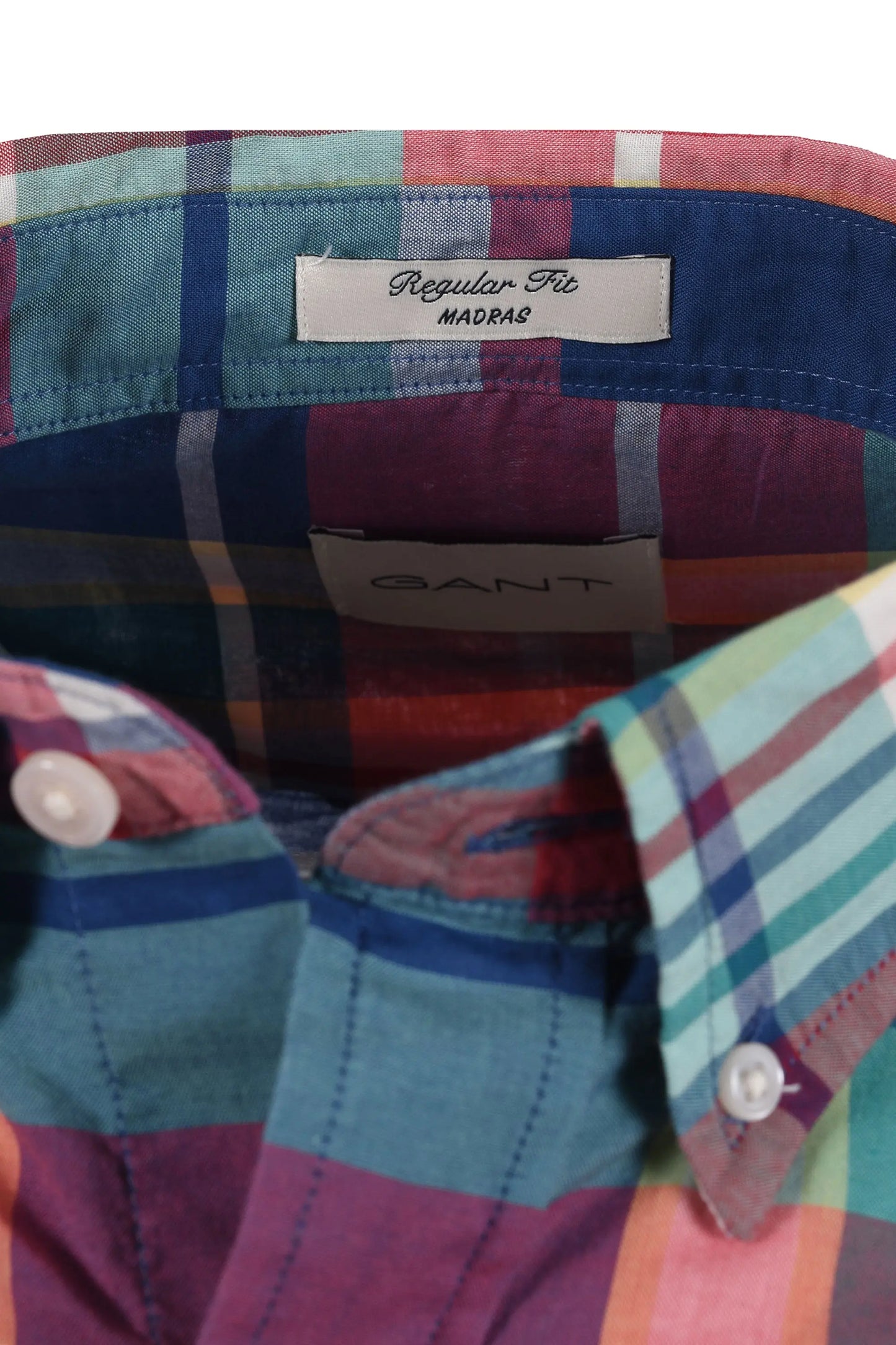 GANT MADRAS CHECK LONG SLEEVED SHIRT ROSE/RED Gant