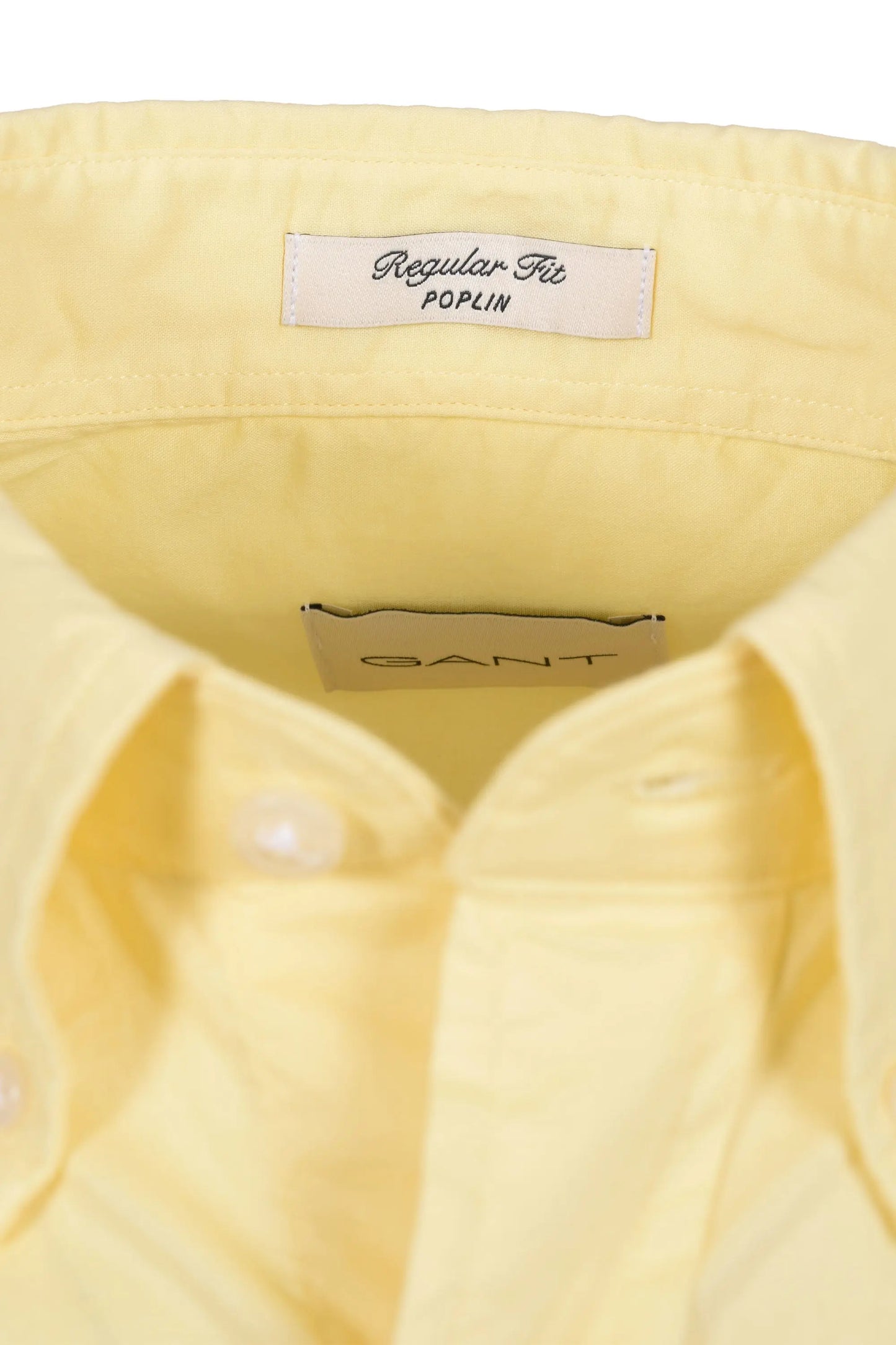 GANT REG POPLIN SHORT SLEEVE SHIRT VANILLA YELLOW Gant