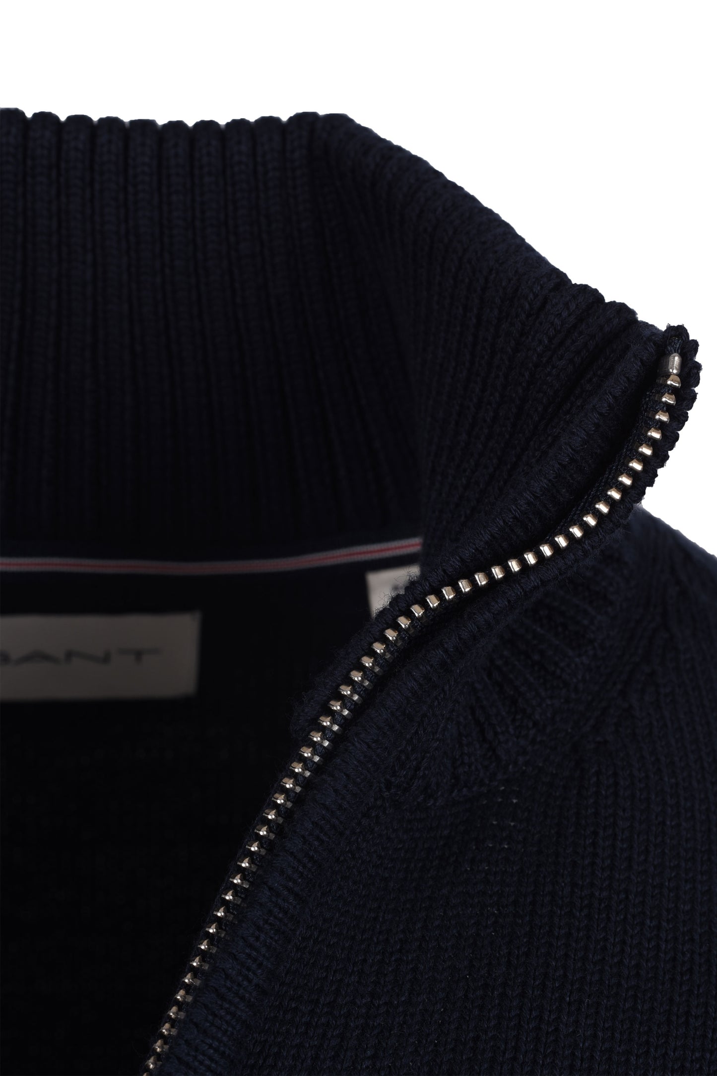 Gant Cotton Half Zip Knitwear Evening Blue