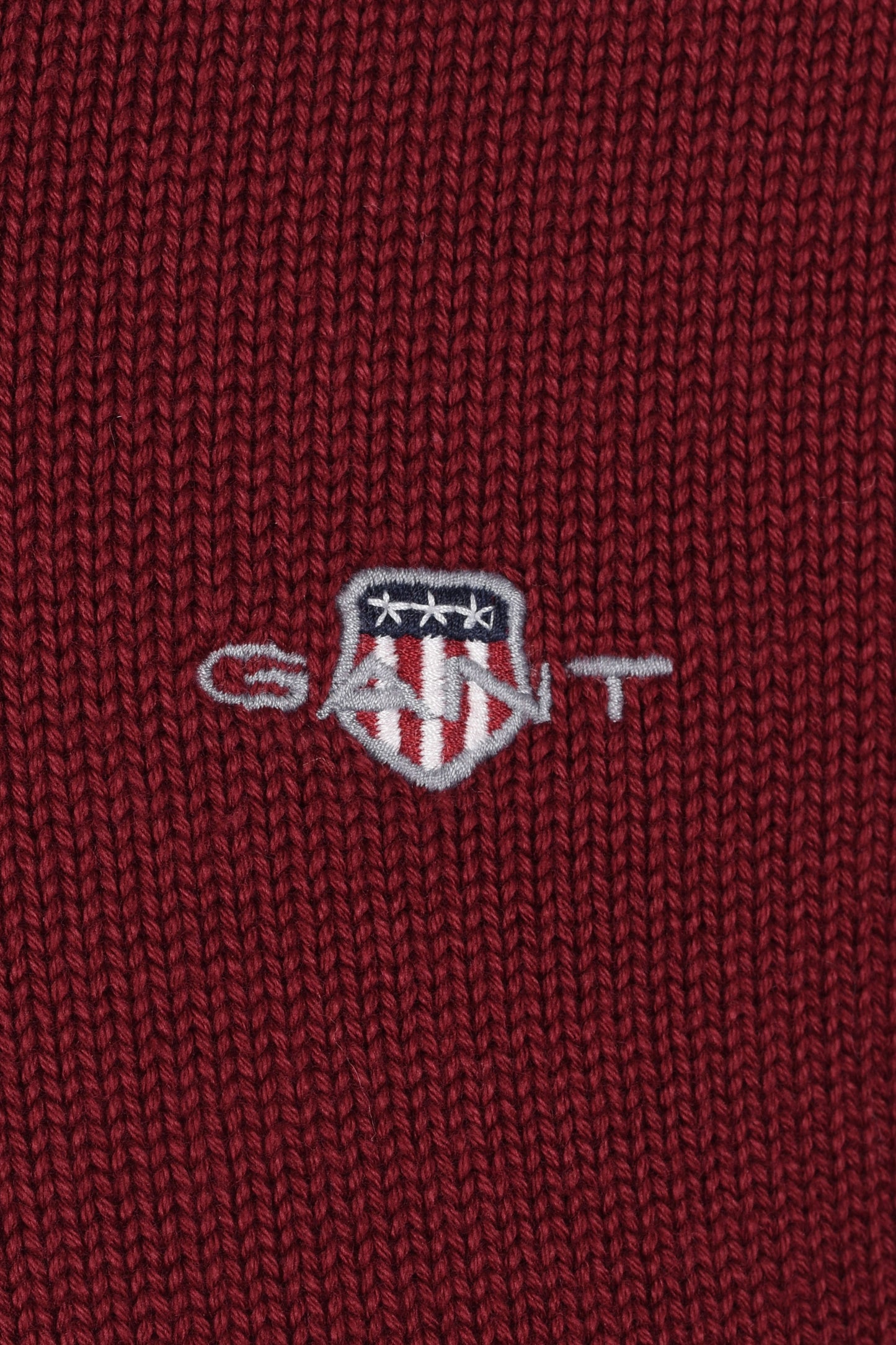 Gant Cotton Half Zip Knitwear Plumped Red