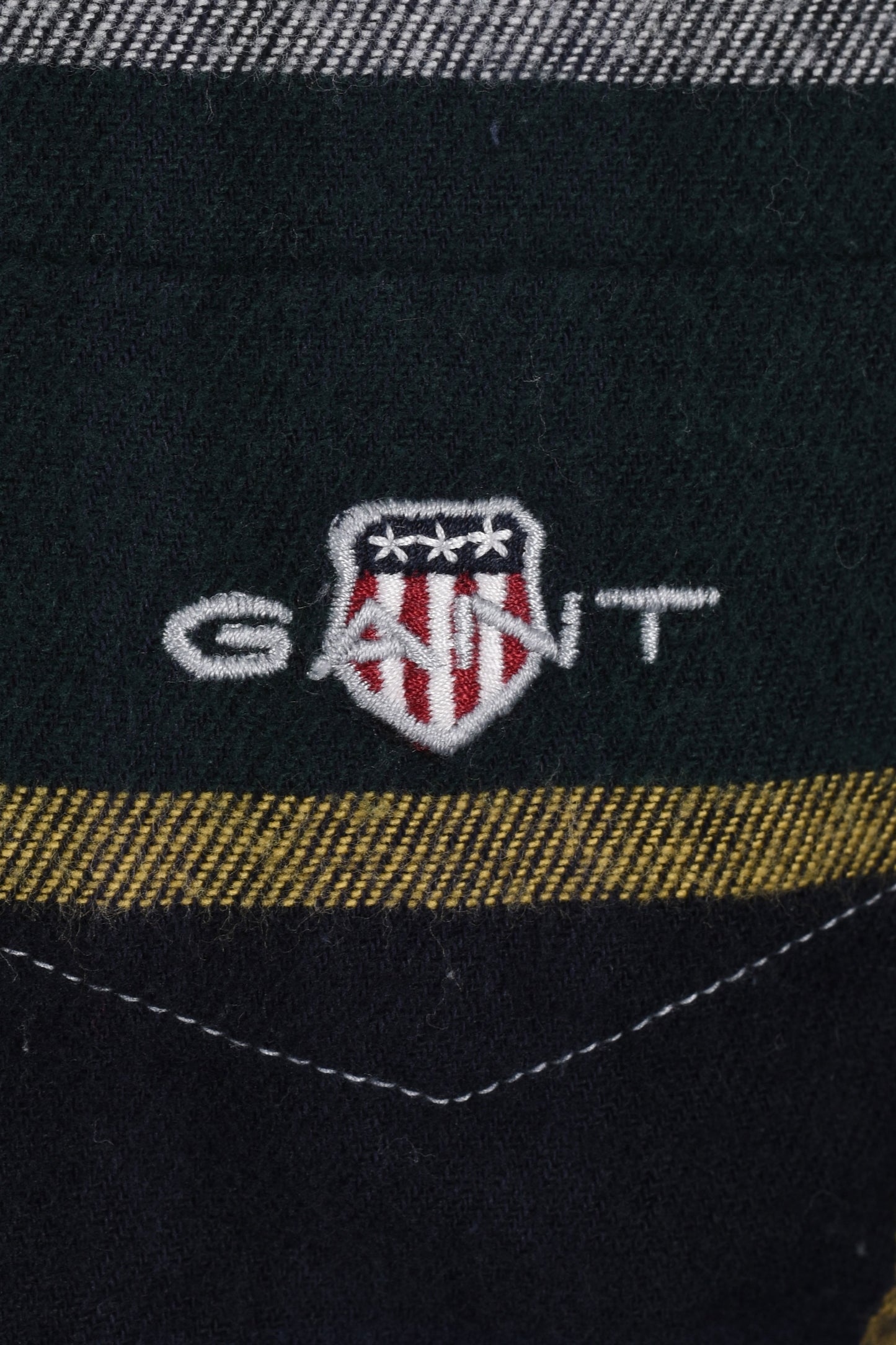 Gant Flannel Check Shirt Tartan Green