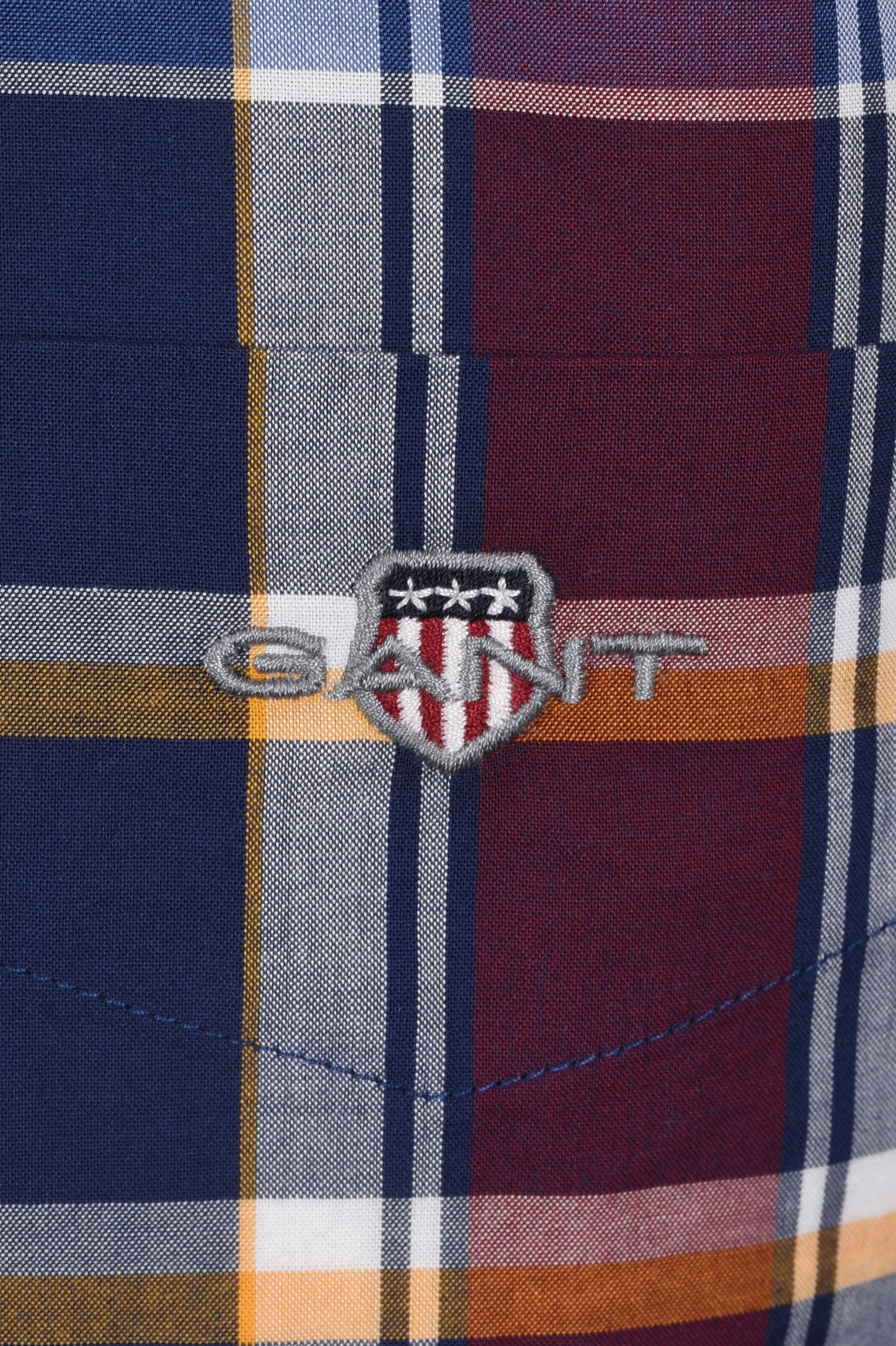 Gant Reg Poplin Check Shirt Persian Blue