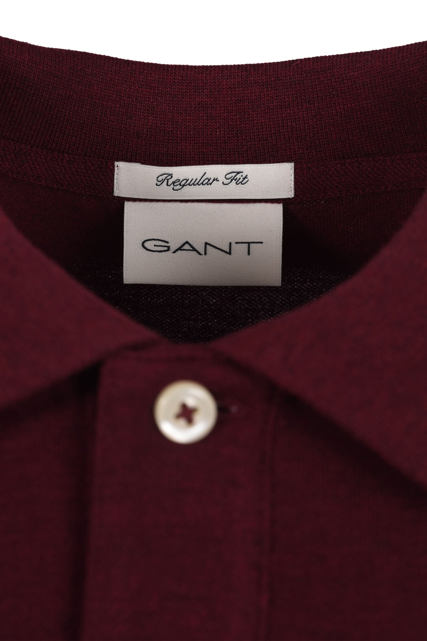 Gant Reg Shield SS Pique Polo Shirt Bordeaux Melange