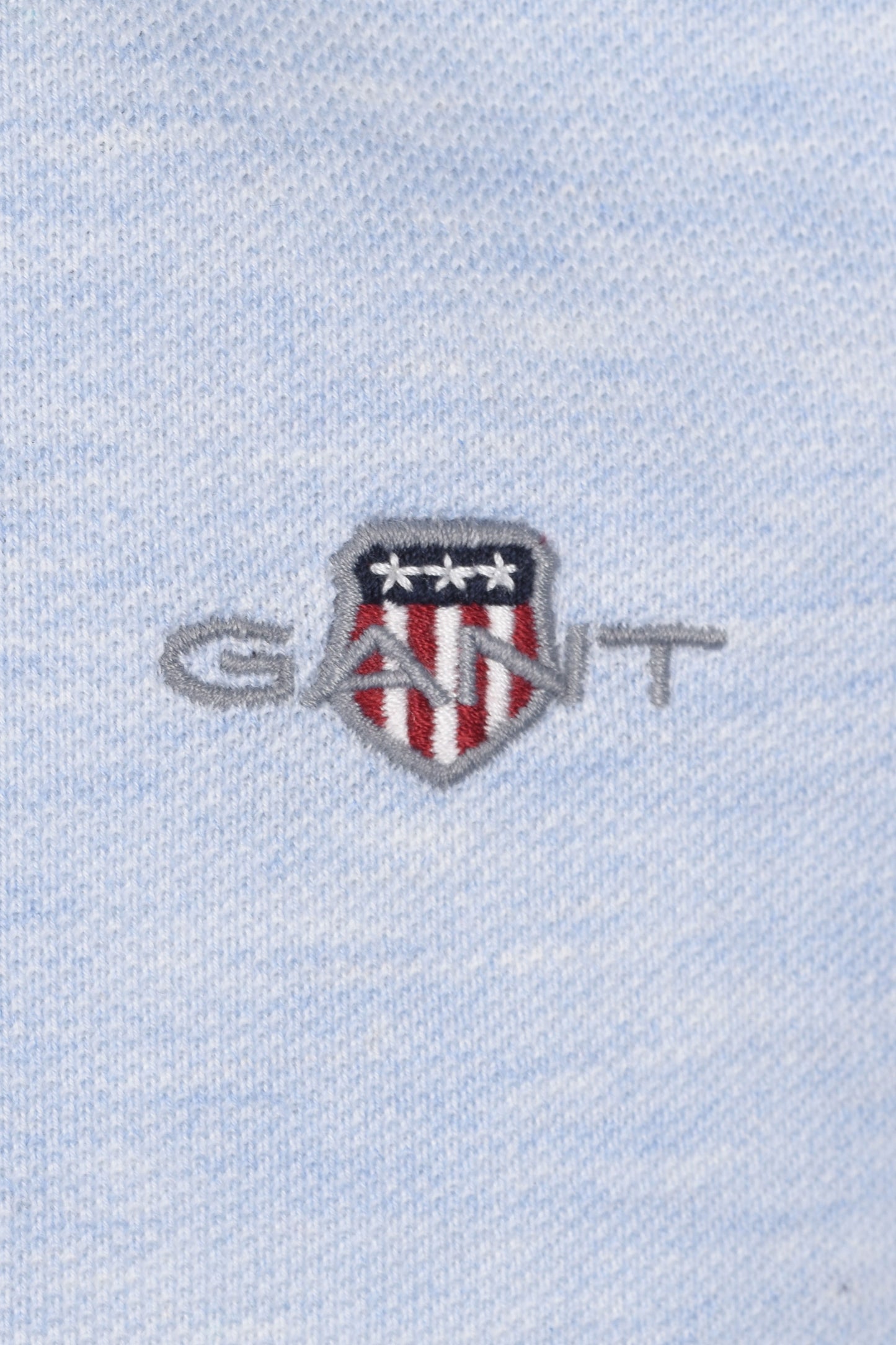 Gant Reg Shield SS Pique Polo Shirt Ice Blue Melange