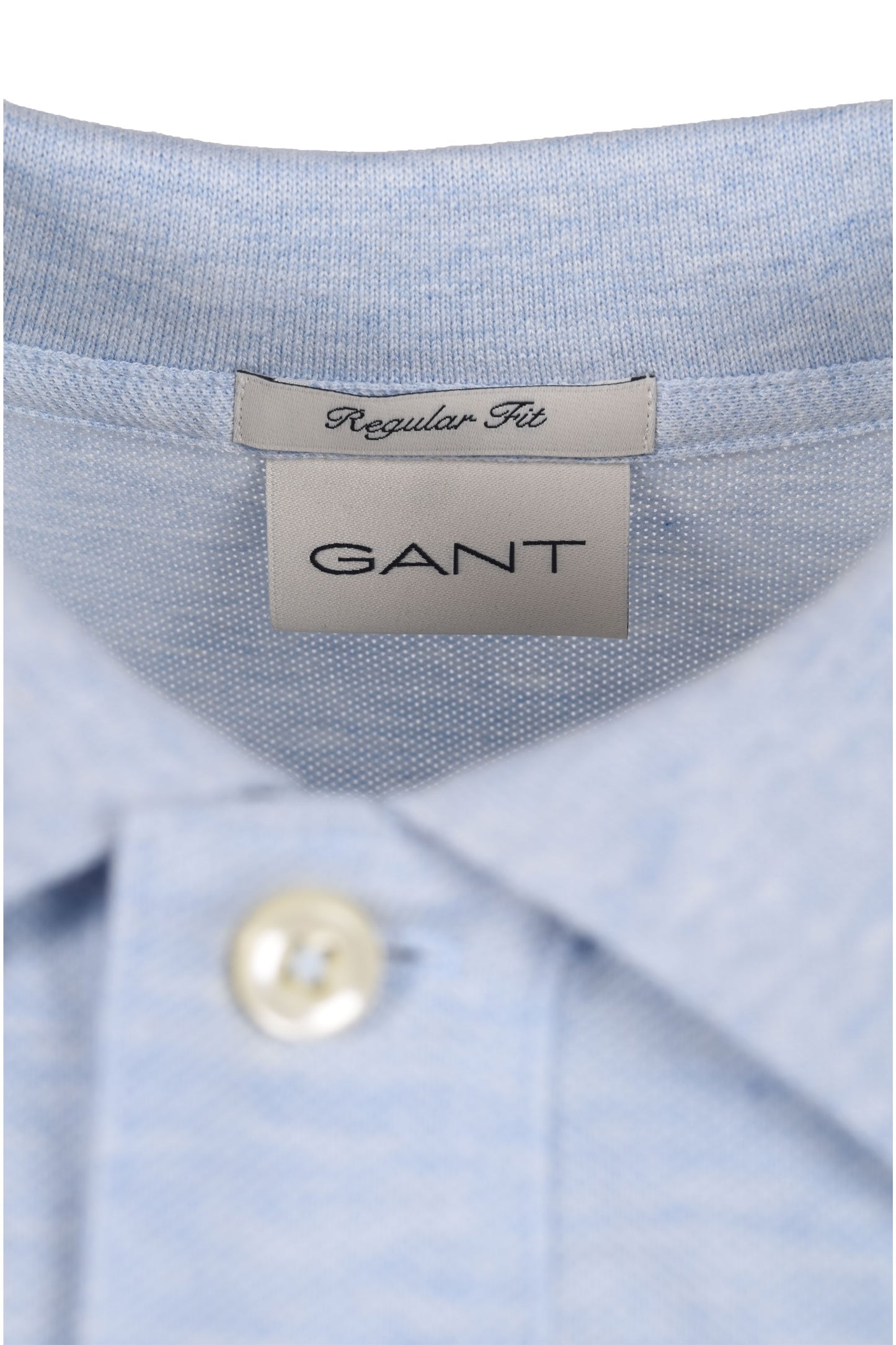 Gant Reg Shield SS Pique Polo Shirt Ice Blue Melange