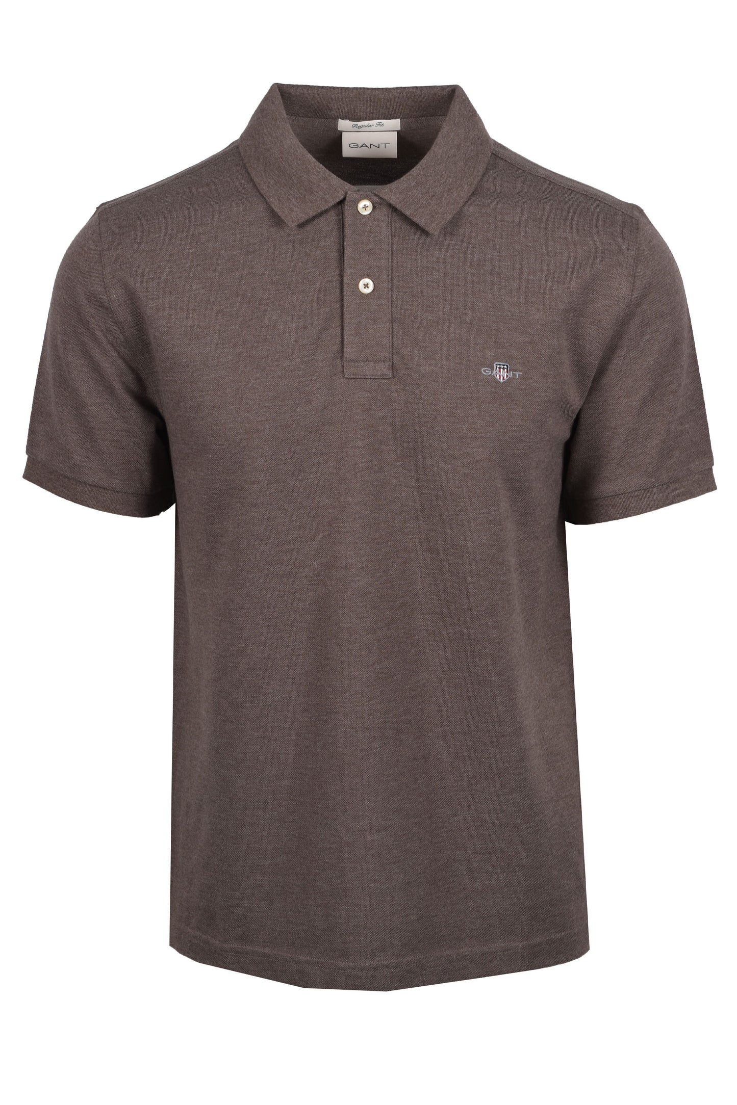 Gant Reg Shield SS Pique Polo Shirt Seawood Melange
