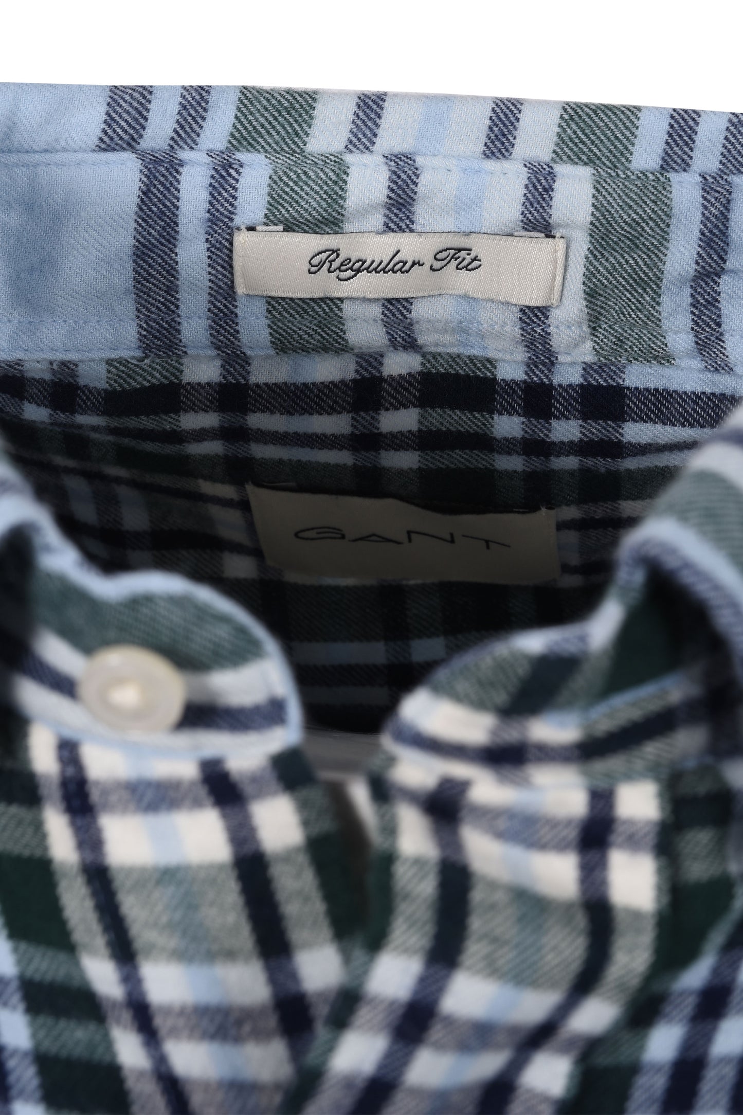 Gant Windblown Flannel Check Shirt Fresh Blue