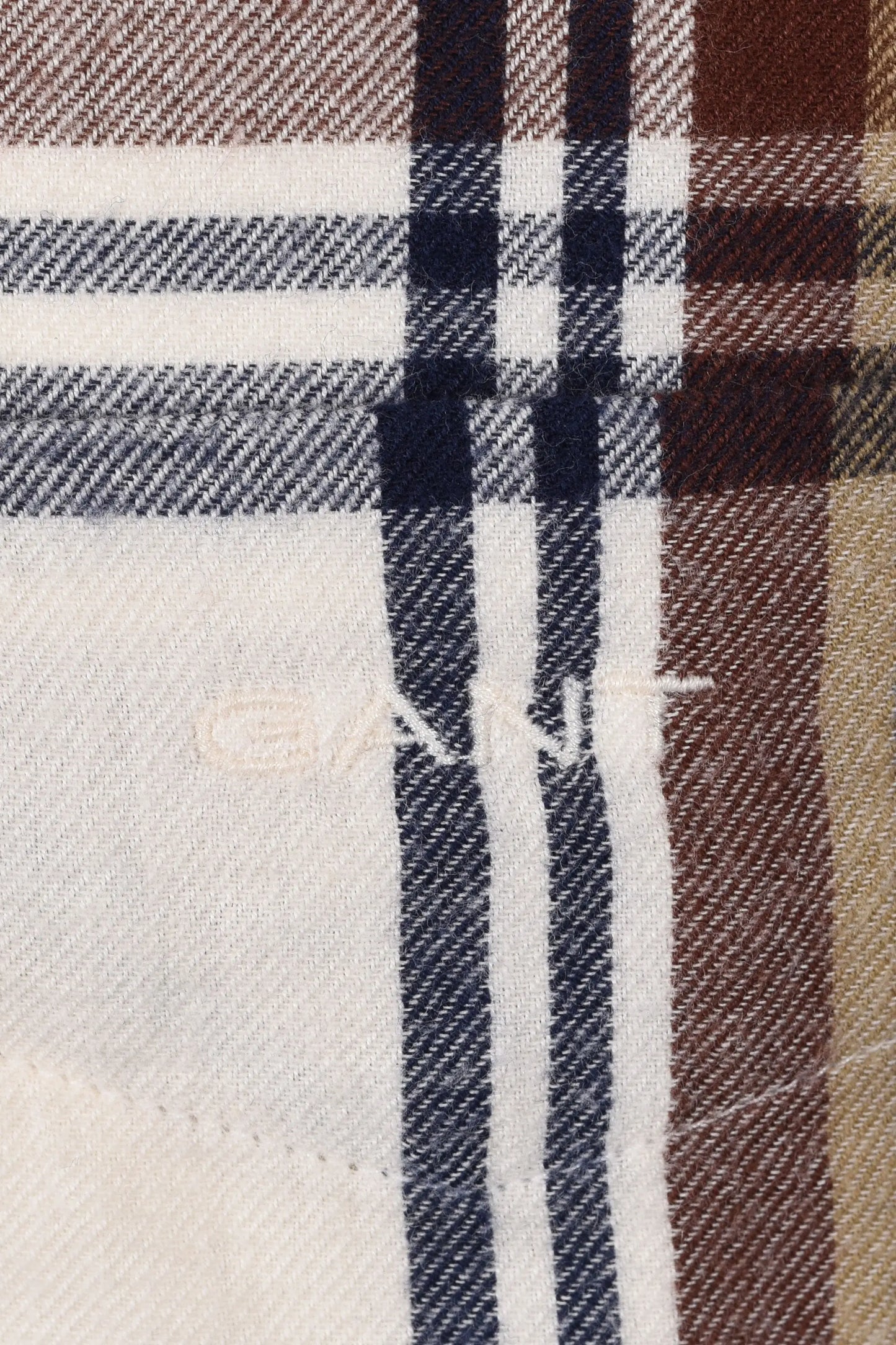 Gant Windblown Flannel Checked Shirt Cream Gant