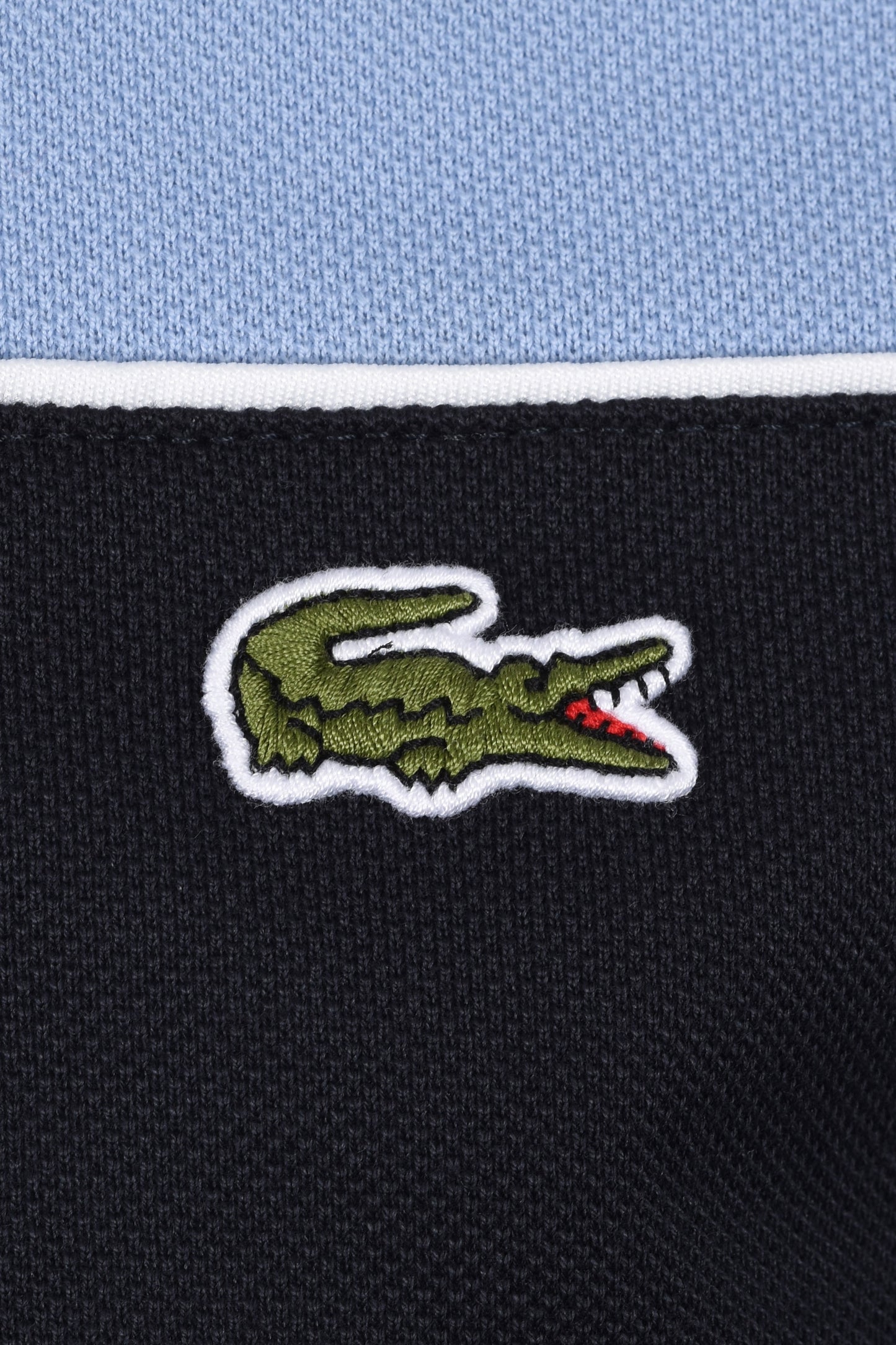 LACOSTE COLOUR BLOCK POLO SHIRT BLUE/NAVY