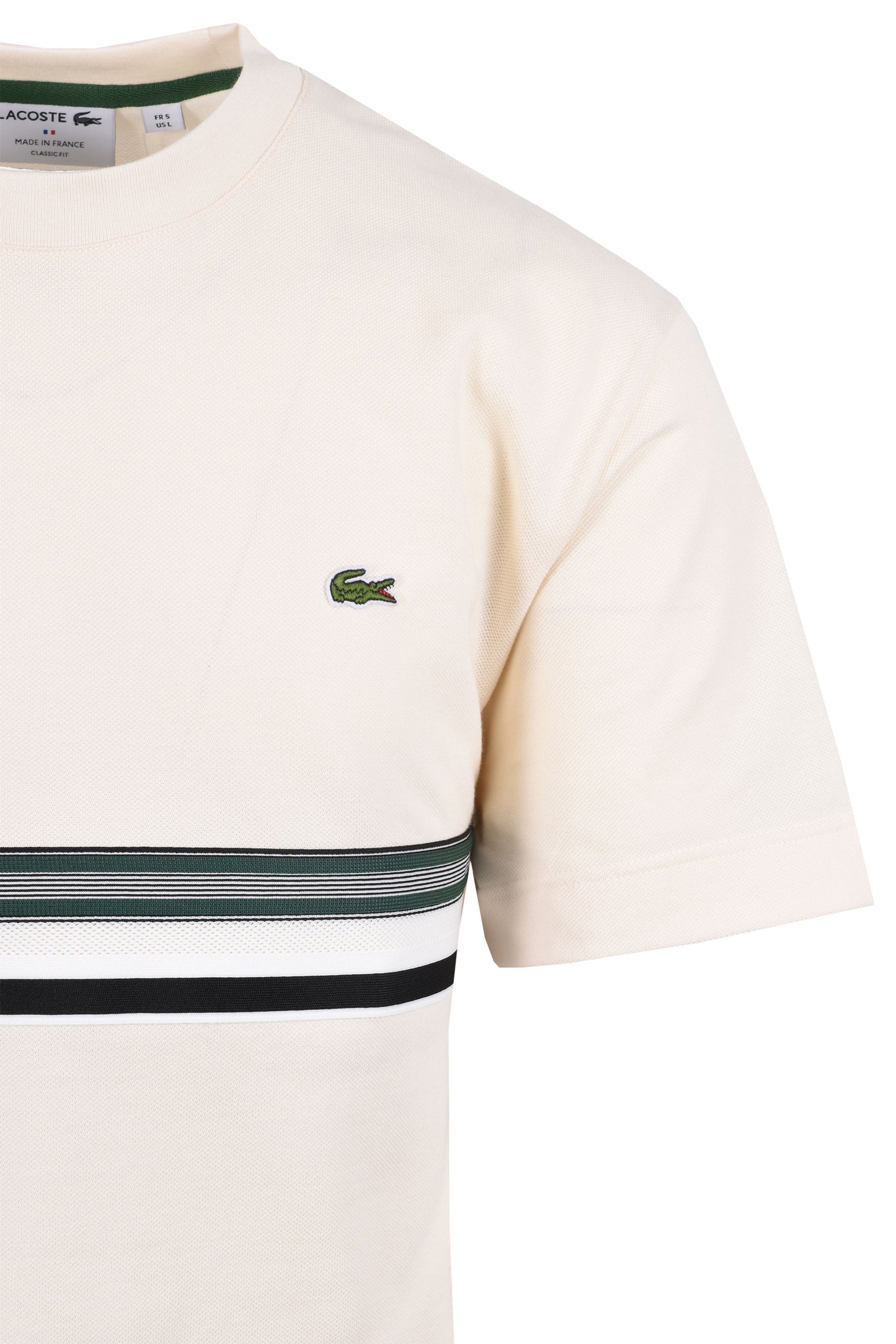 Lacoste Made in France Classic Fit T-Shirt Cream