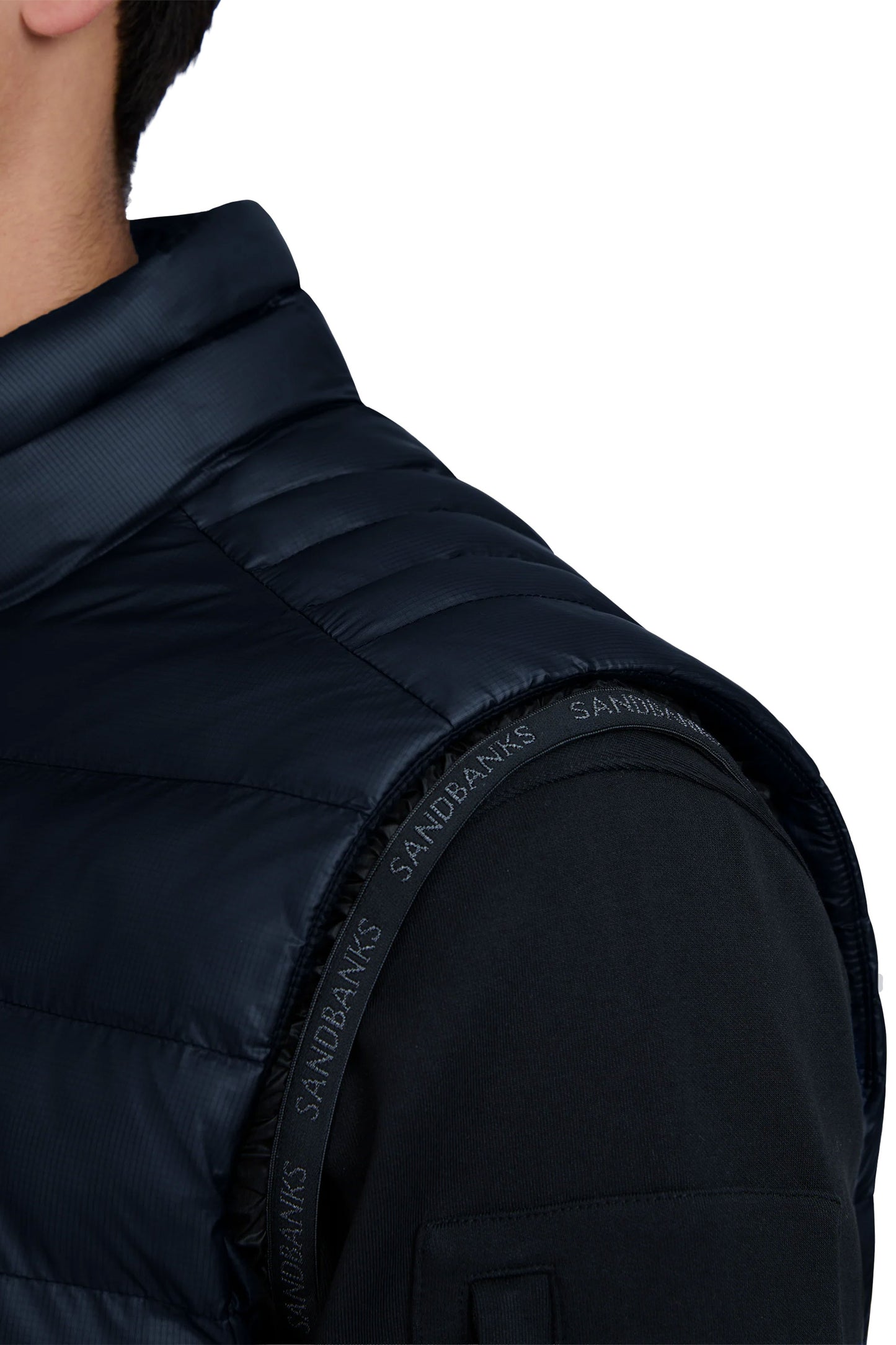 Sandbanks SANDBANKS RIPSTOP MICRO PUFFER GILET NAVY