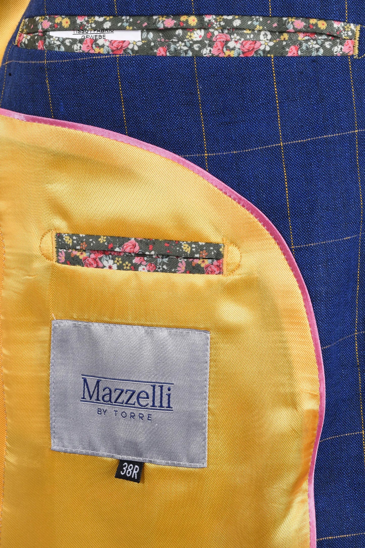 MAZZELLI JACKET BLUE YELLOW CHECK Mazzelli