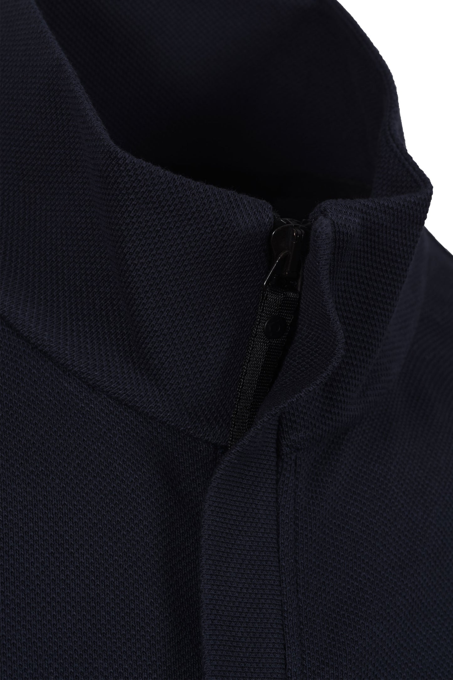 Ma.Strum Pique Full Zip Ink Navy